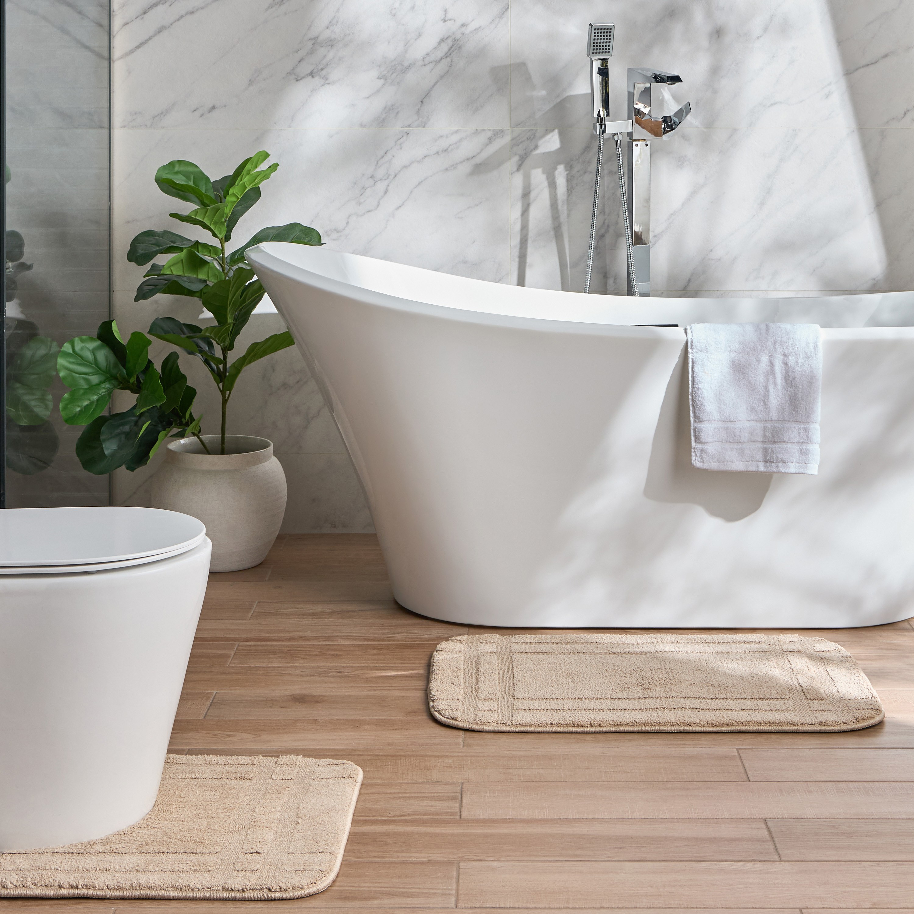 طقم سجاد حمام قطعتين - إدمونتون-household-bathandlaundry-bathlinen-bathmatsandtubmats-image-5
