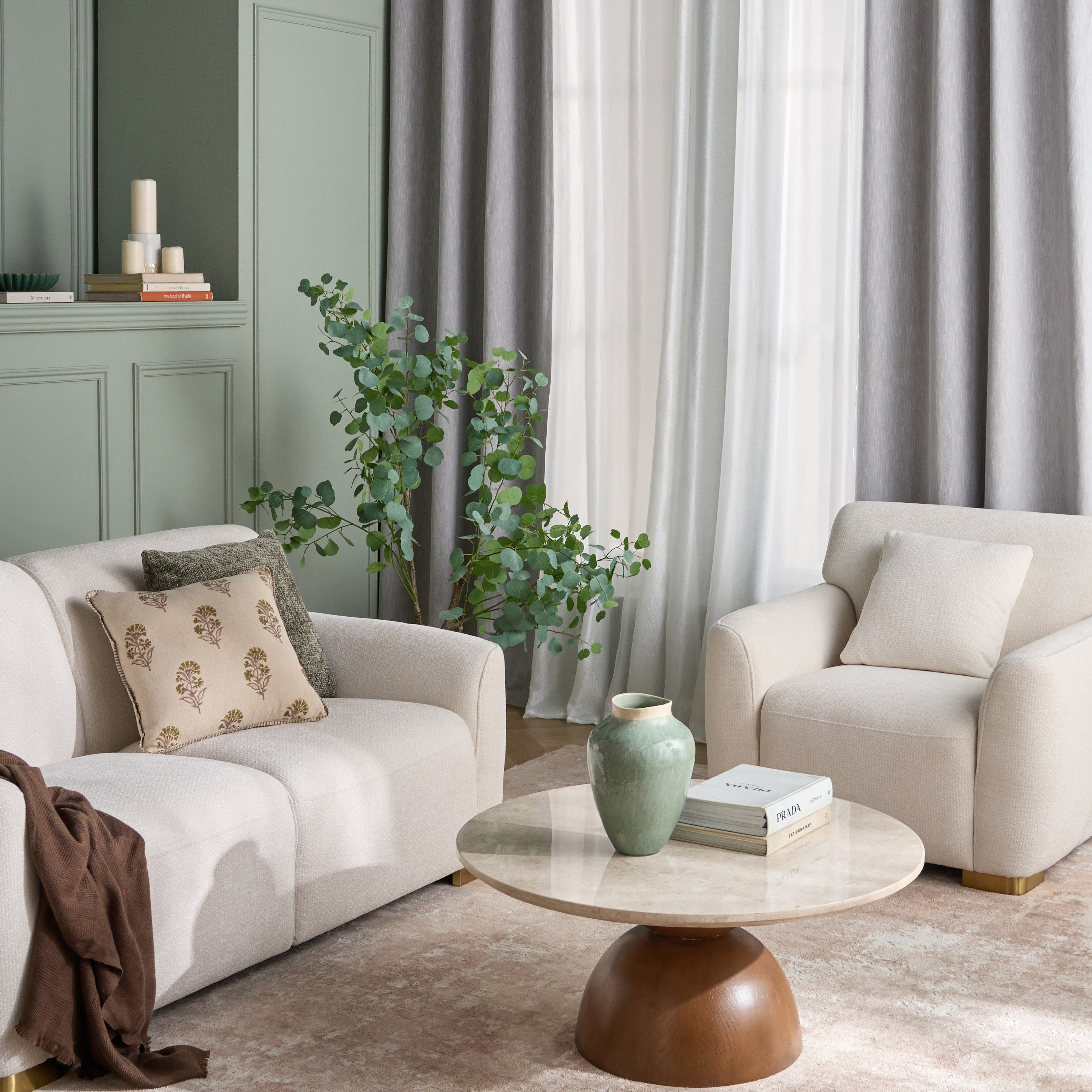 Amani 2-Piece Sheer Curtain Set - 135x240 cm-household-windows-curtains-image-1