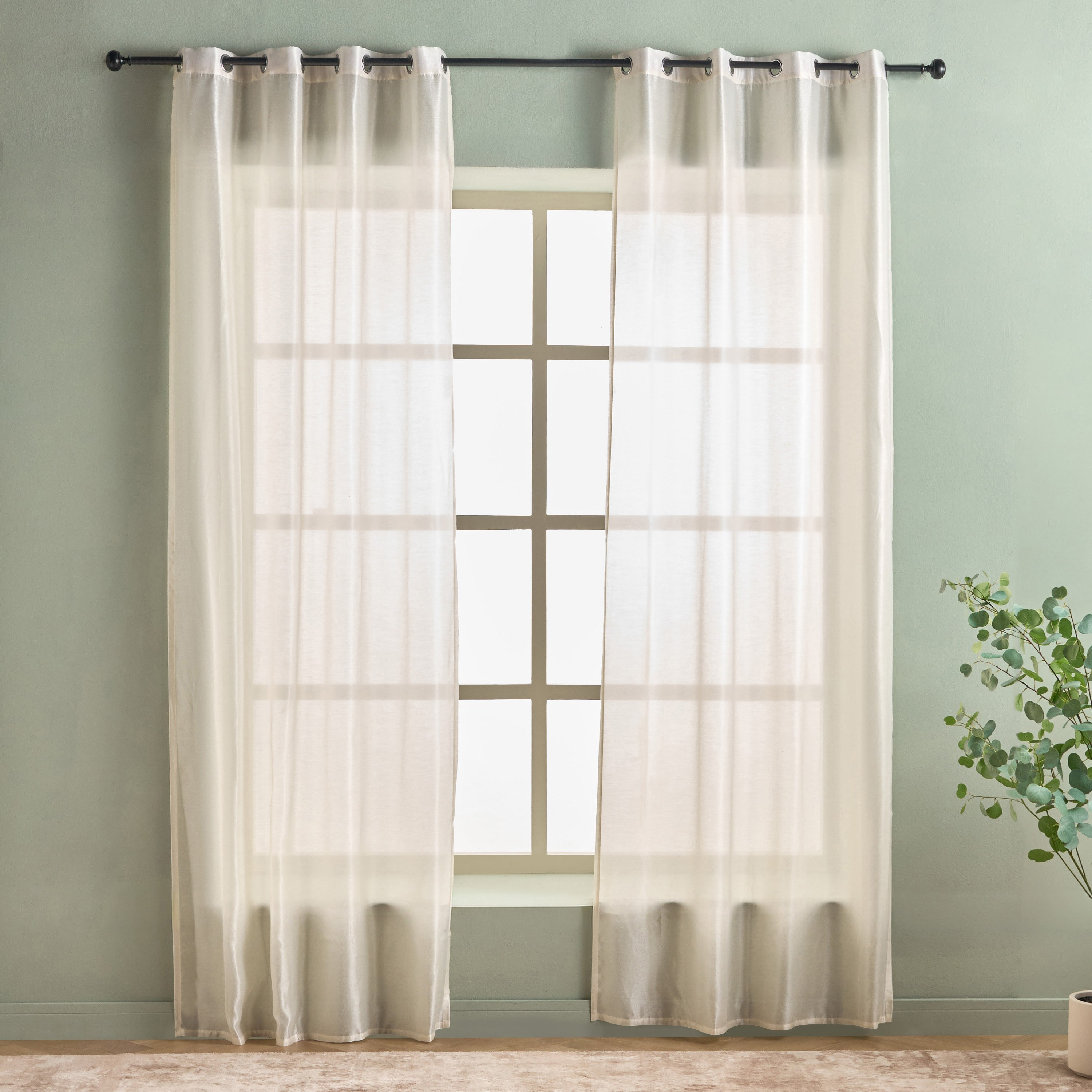 Amani 2-Piece Sheer Curtain Set - 135x240 cm-household-windows-curtains-image-1
