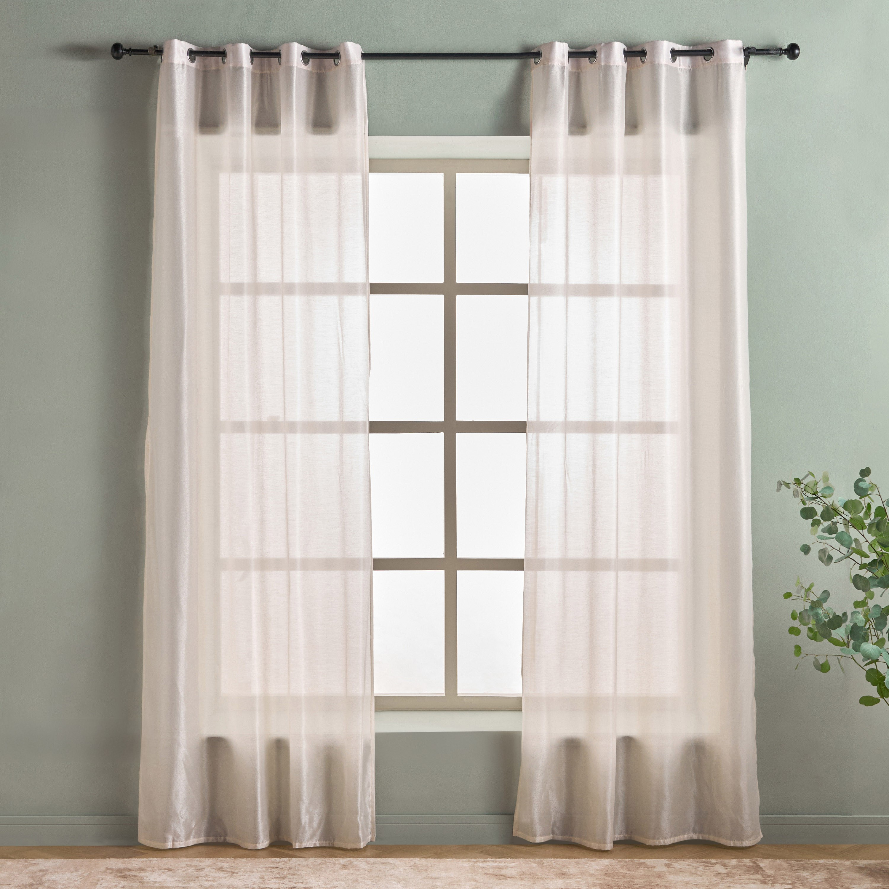 Amani 2-Piece Sheer Curtain Set - 135x240 cm-household-windows-curtains-image-1