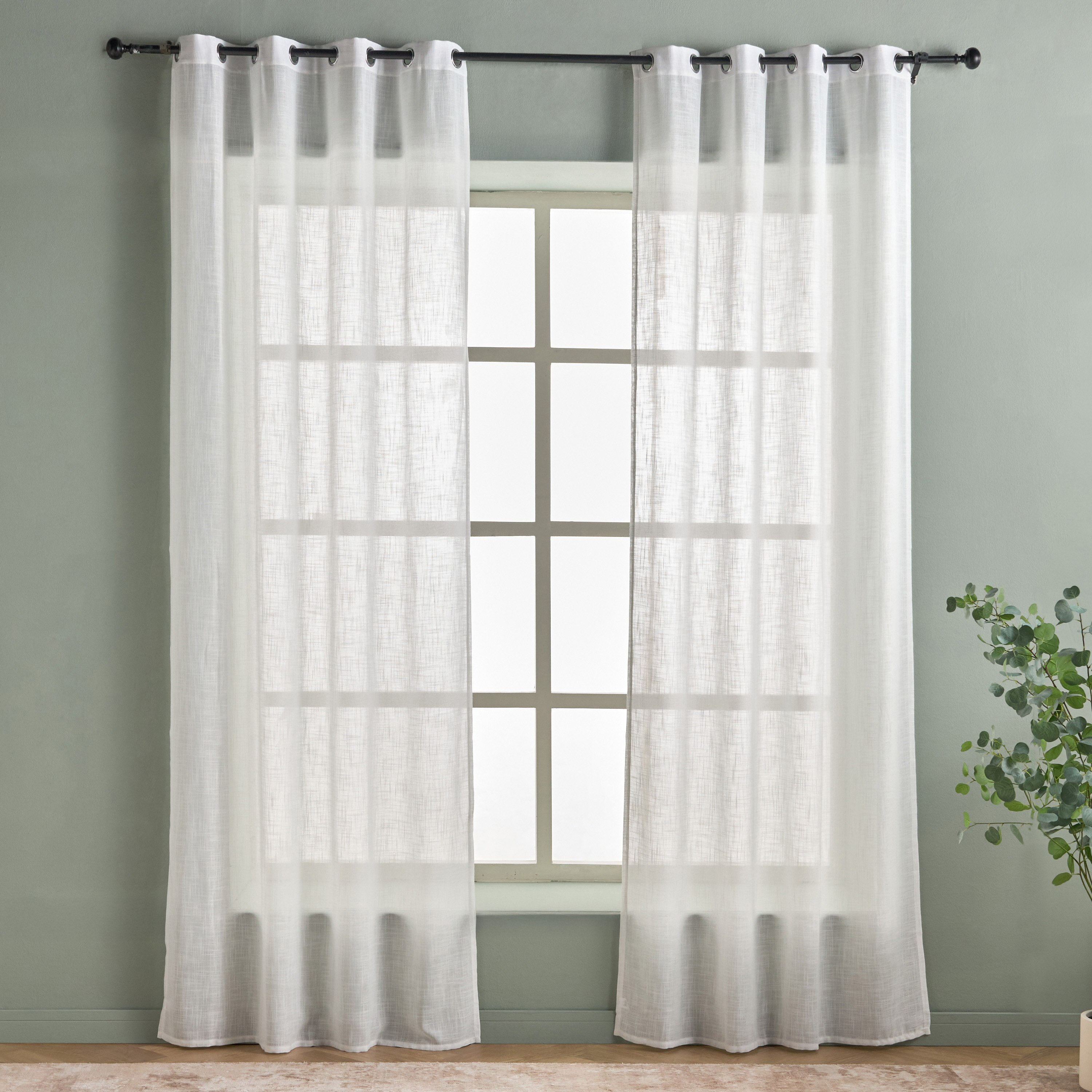 Roma 2-Piece Sheer Curtain Set - 135x240 cm-household-windows-curtains-image-1