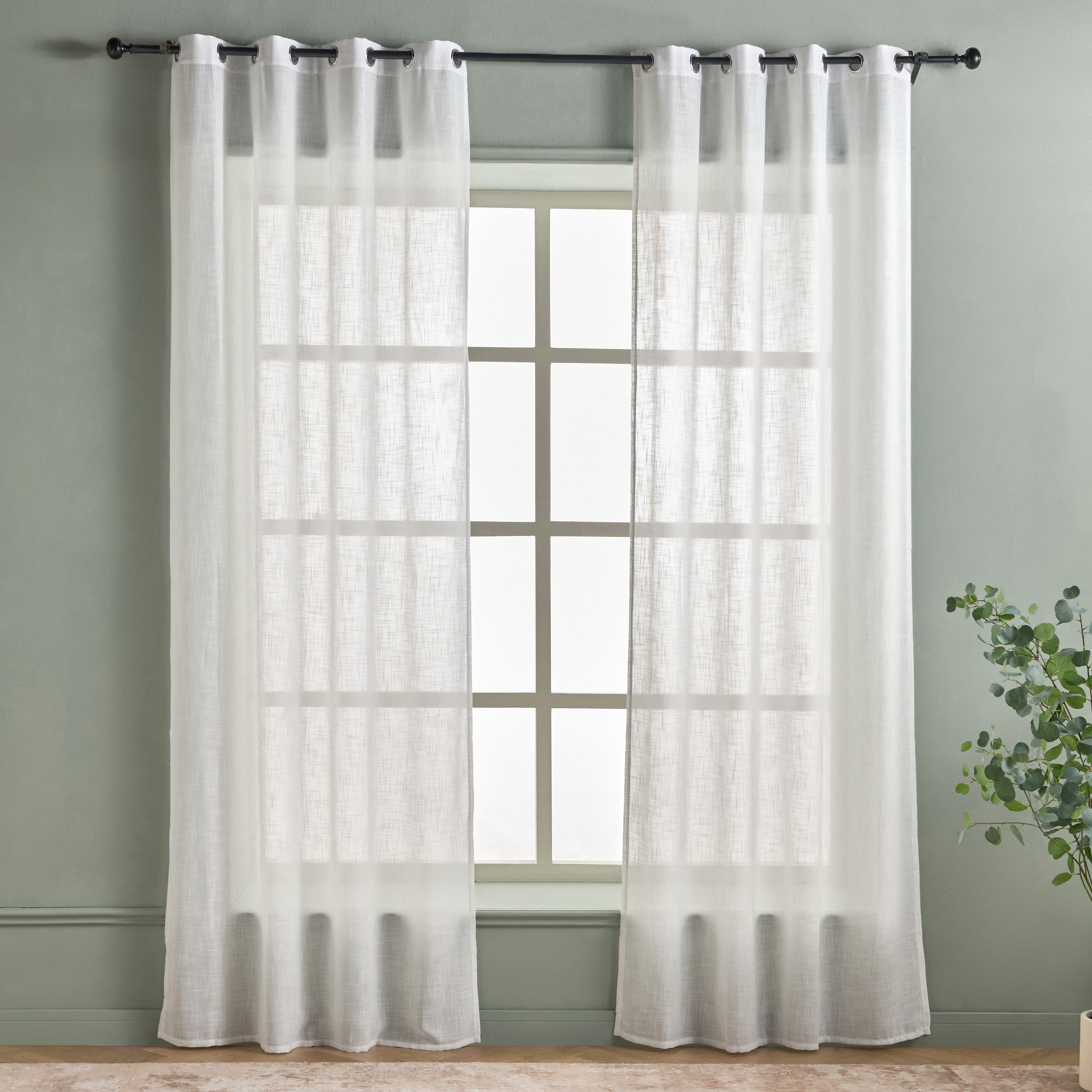 Roma 2-Piece Sheer Curtain Set - 135x300 cm-household-windows-curtains-image-1