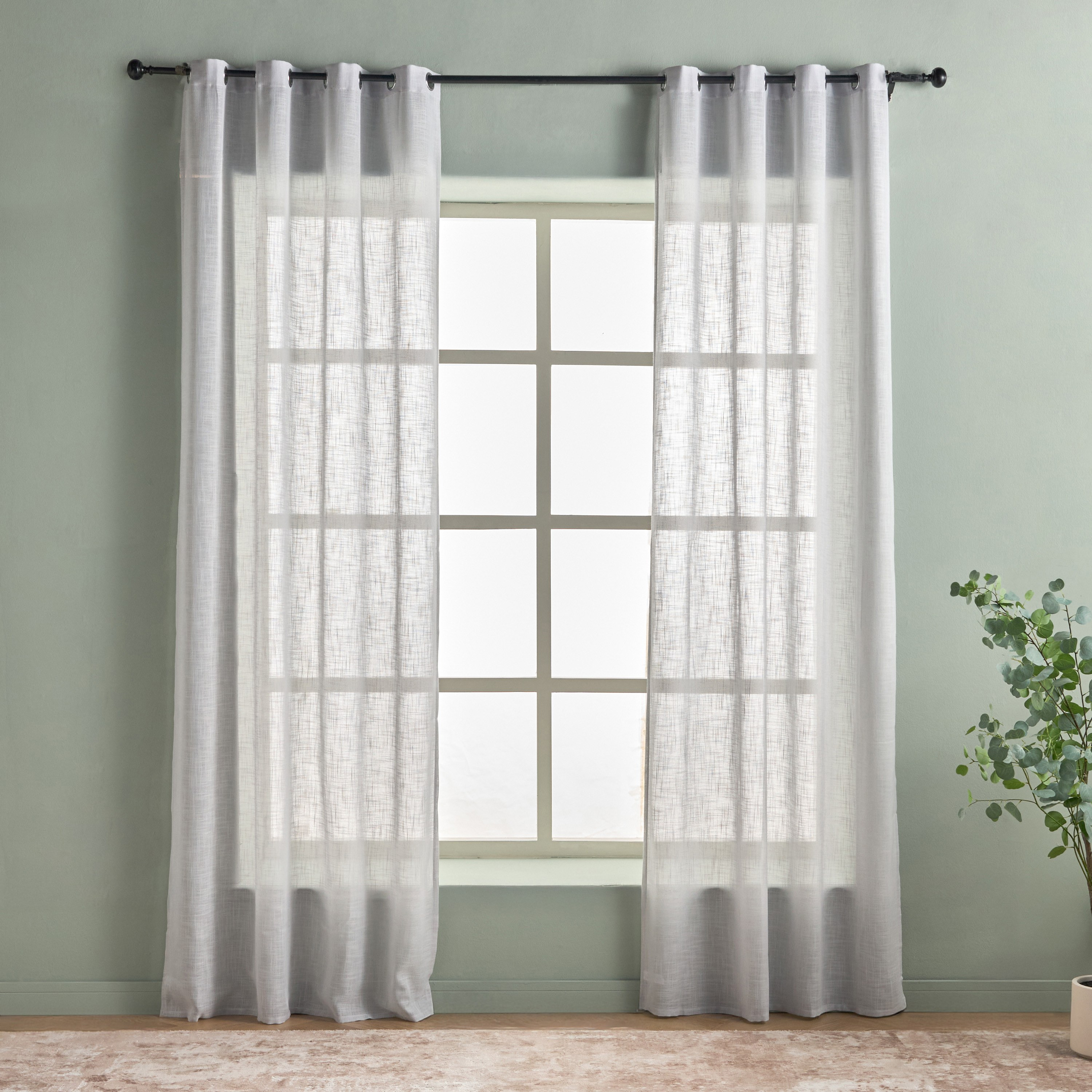 Roma 2-Piece Sheer Curtain Set - 135x240 cm-household-windows-curtains-image-1