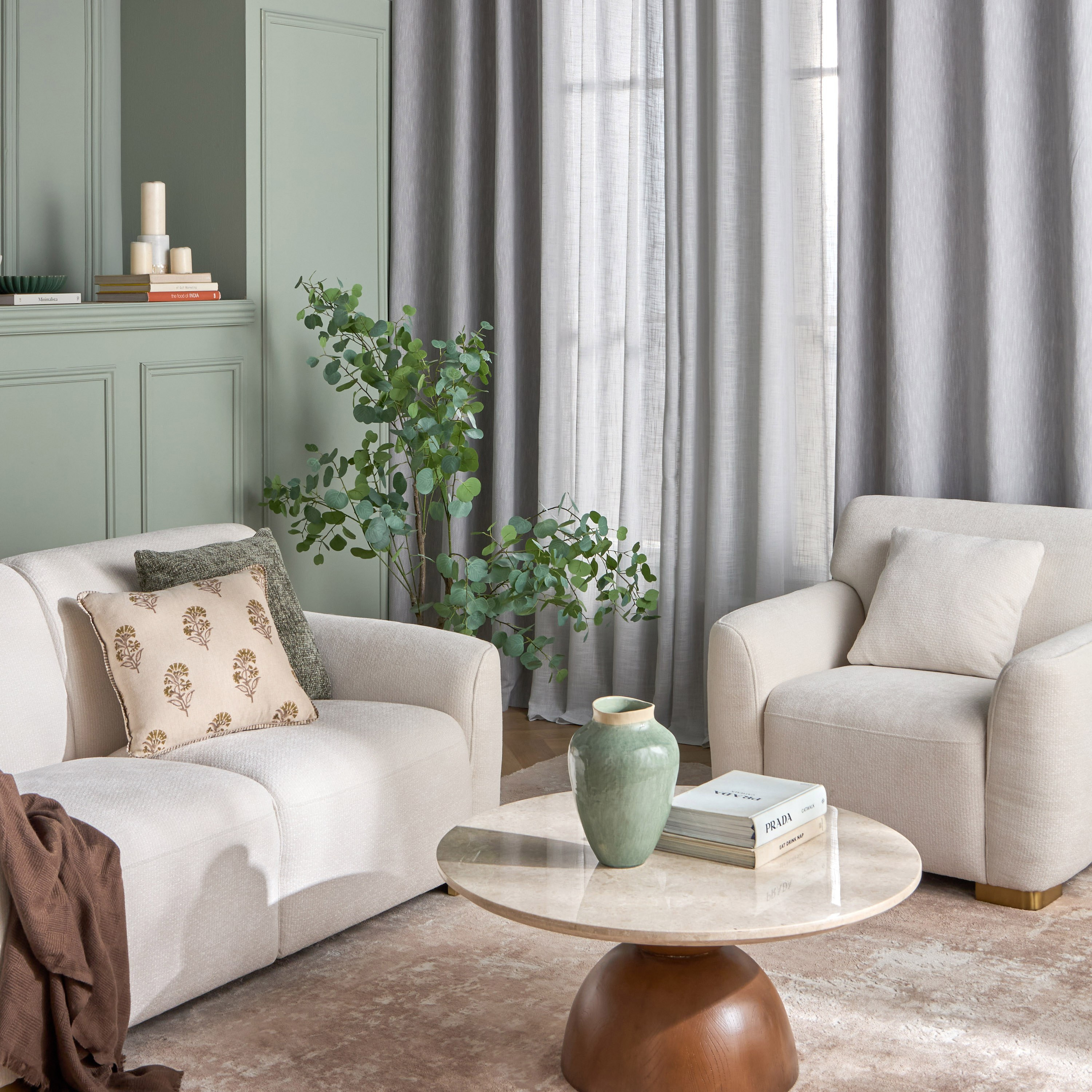 Roma 2-Piece Sheer Curtain Set - 135x240 cm-household-windows-curtains-image-4