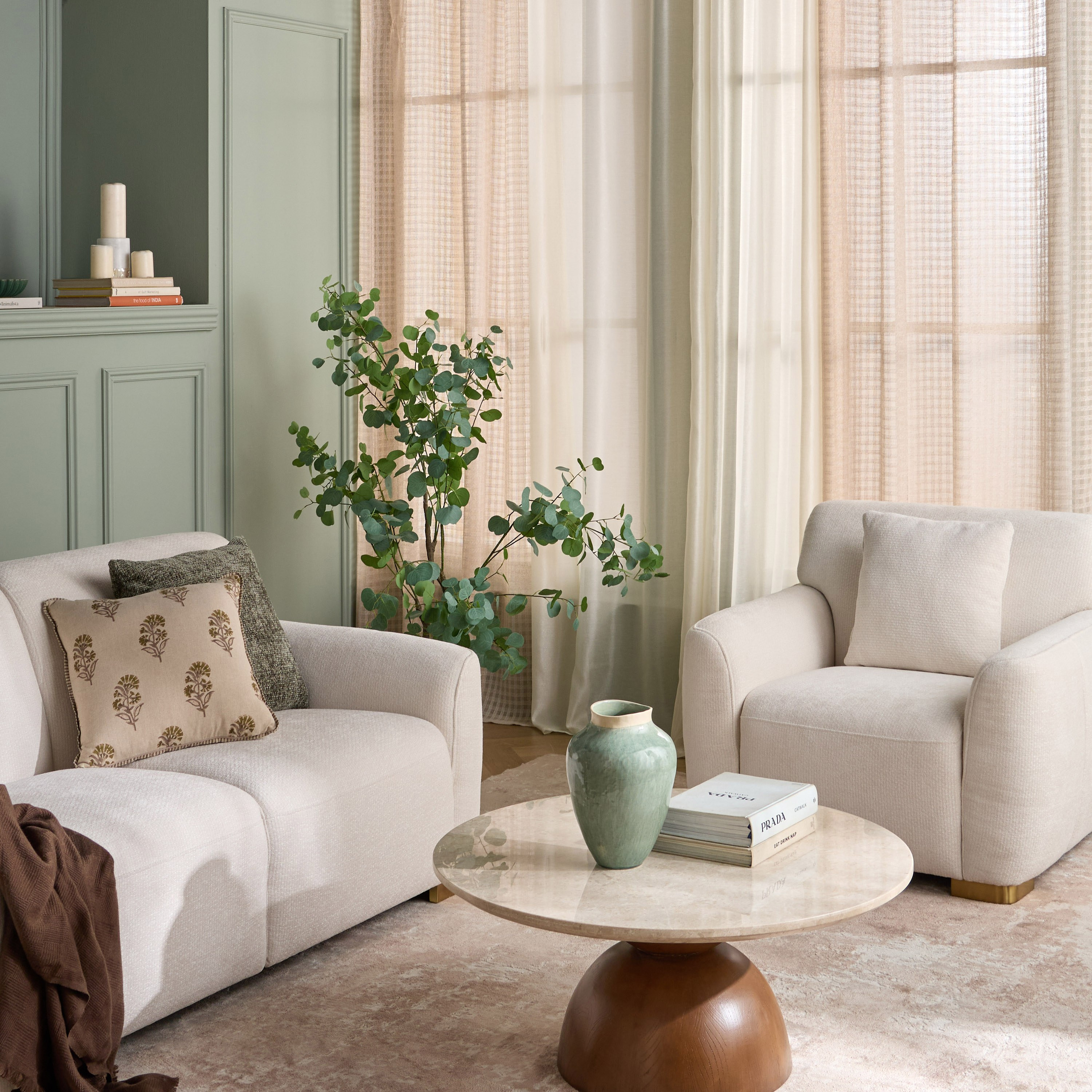 Sera 2-Piece Sheer Curtain Set - 135x300 cm-household-windows-curtains-image-4