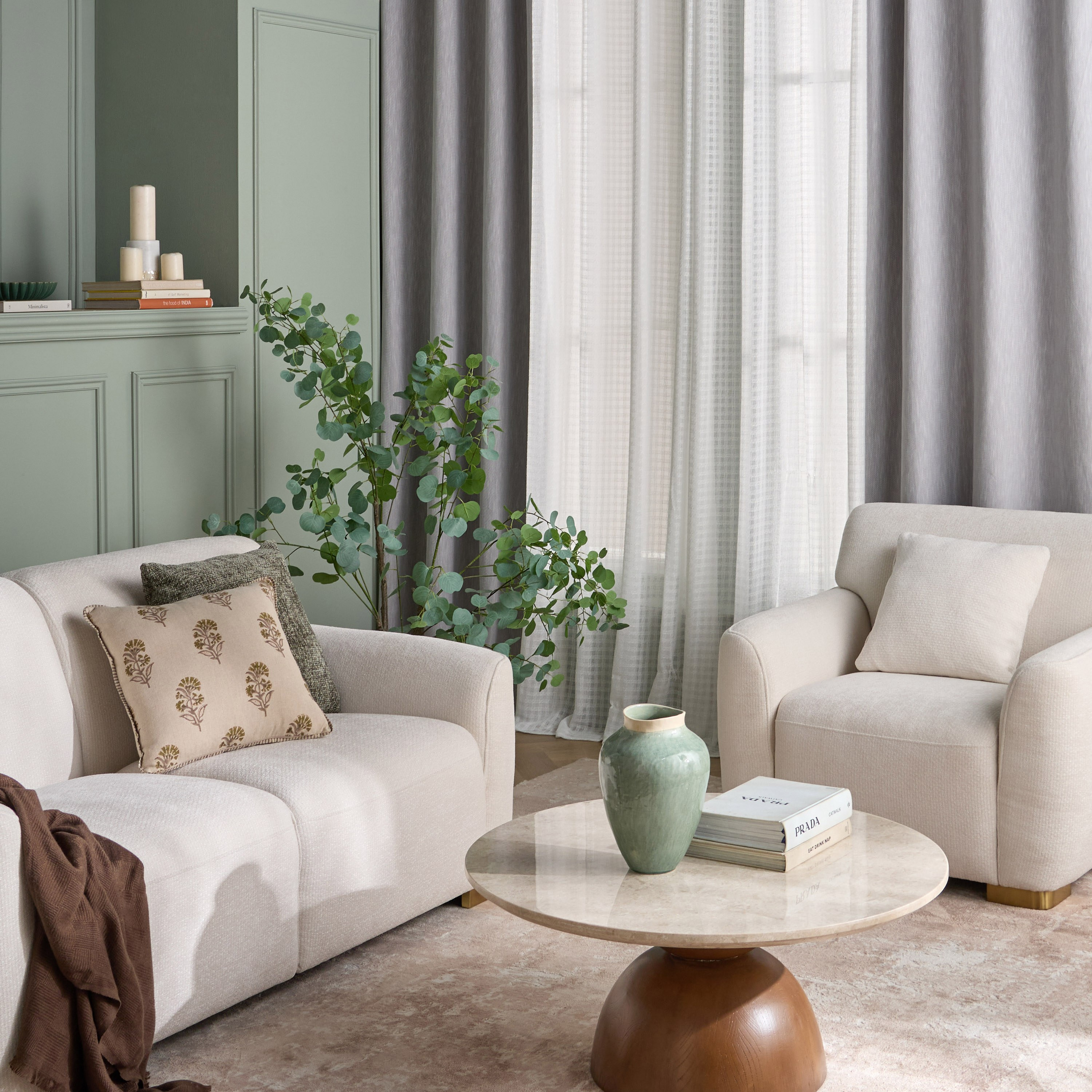 Sera 2-Piece Sheer Curtain Set - 135x240 cm-household-windows-curtains-image-4