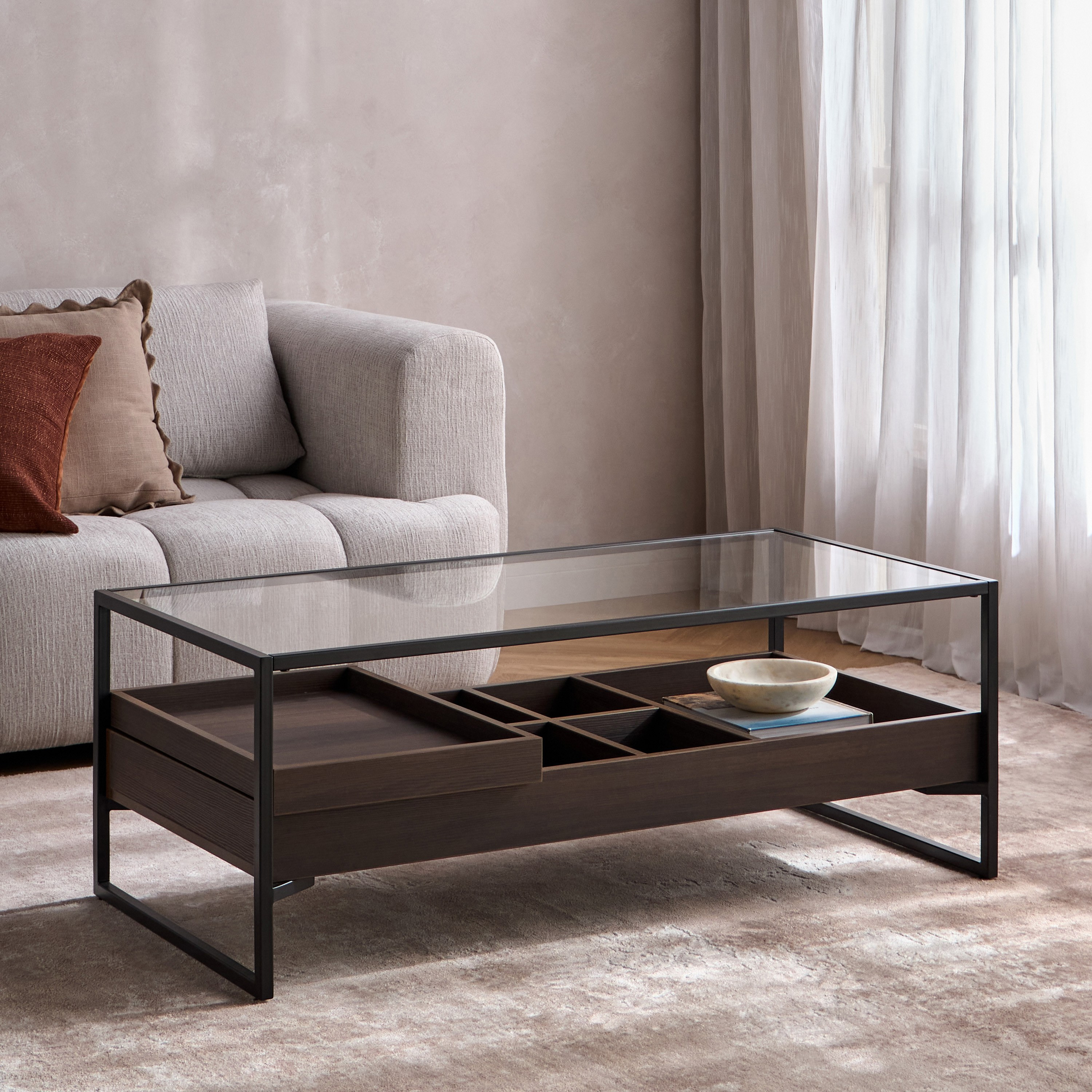 Zenon Glass Top Coffee Table