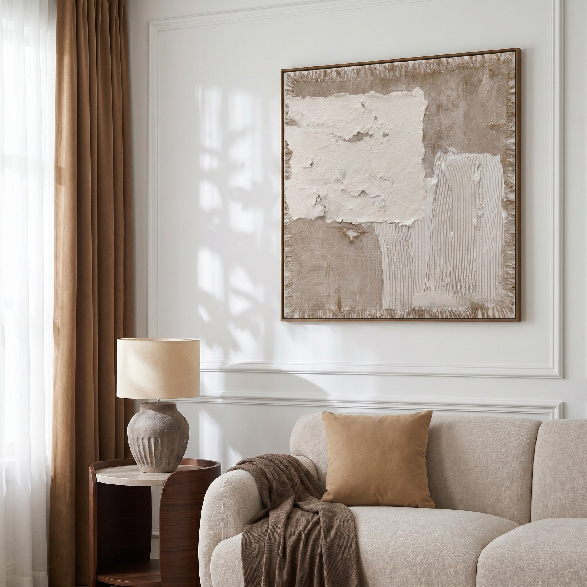 Panos Hand-painted Framed Canvas Wall Art - 100x100 cm-household-walldecorandmirrors-wallart-image-3