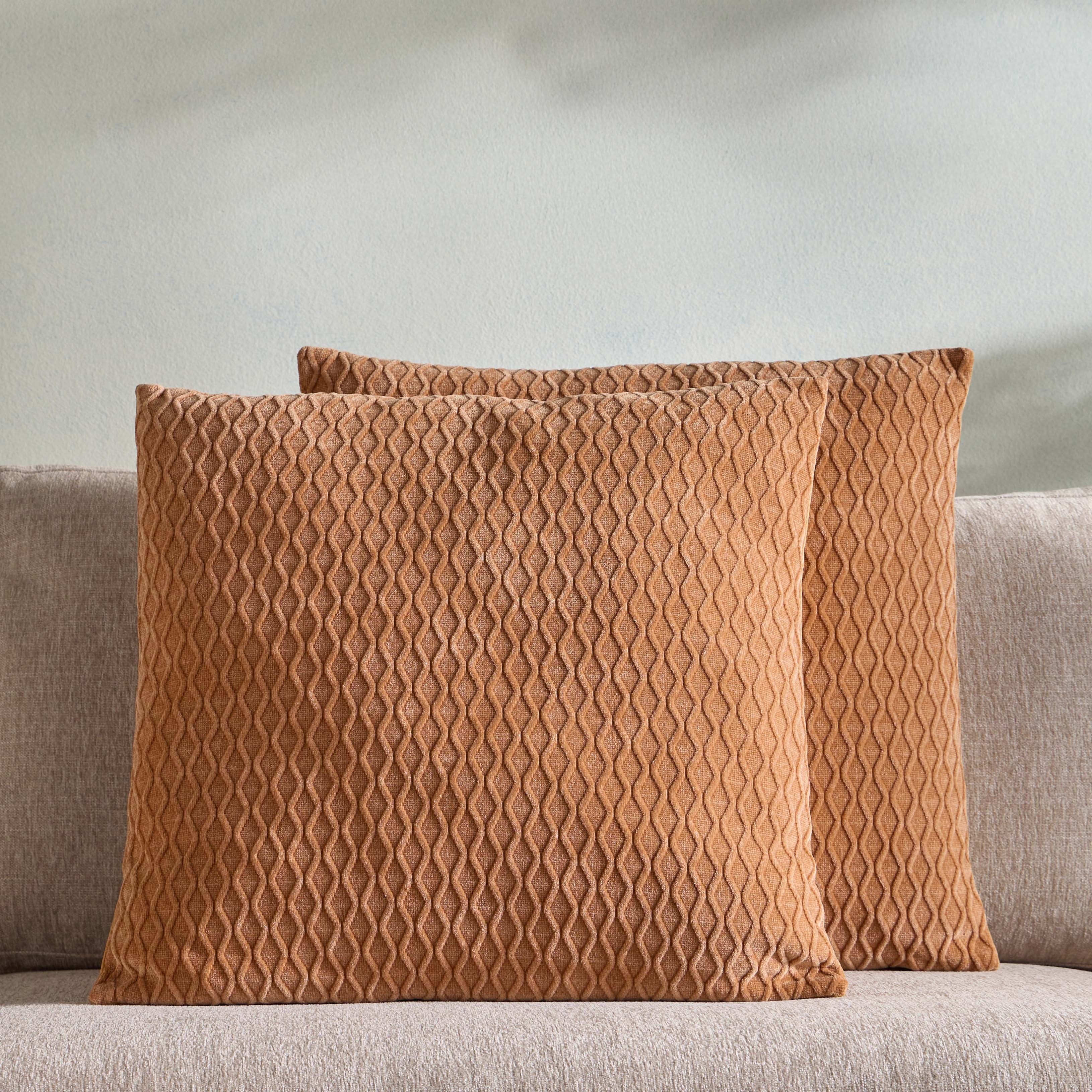 Prism Jacquard 2-Piece Filled Cushion Set - 50x50 cm-household-cushionsandthrows-filledcushions-decorativecushions-image-1
