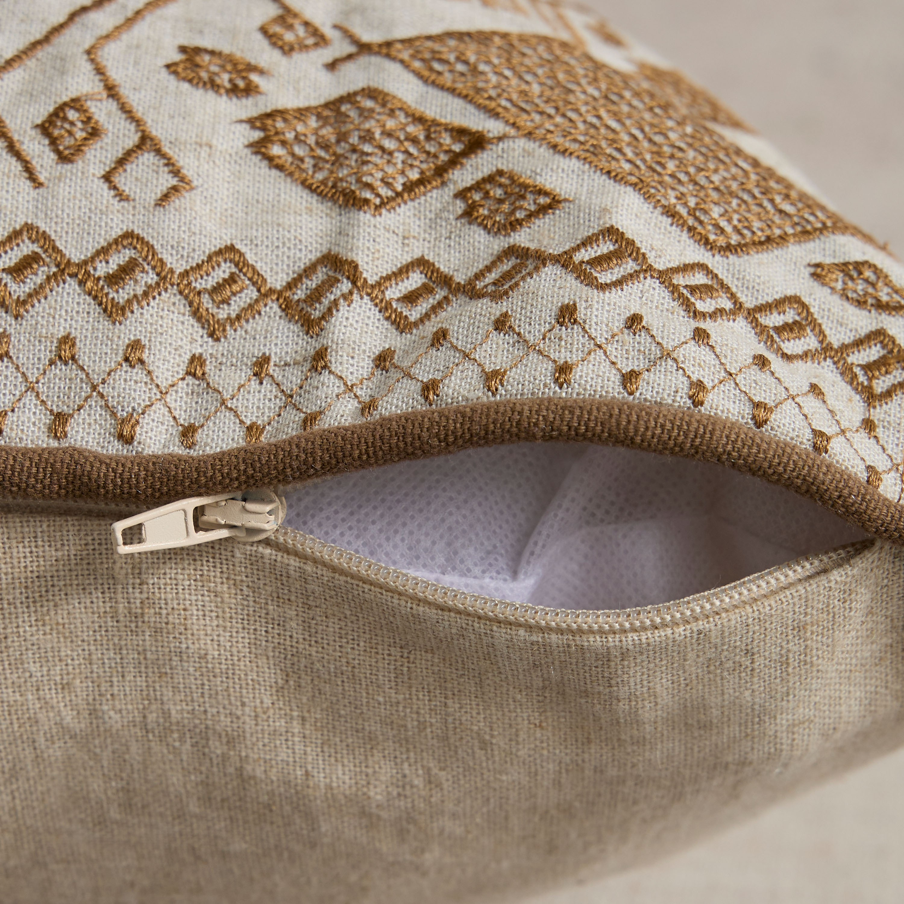 Indus Tribal Embroidered Cushion Cover - 50x50 cm-household-cushionsandthrows-cushioncovers-image-3