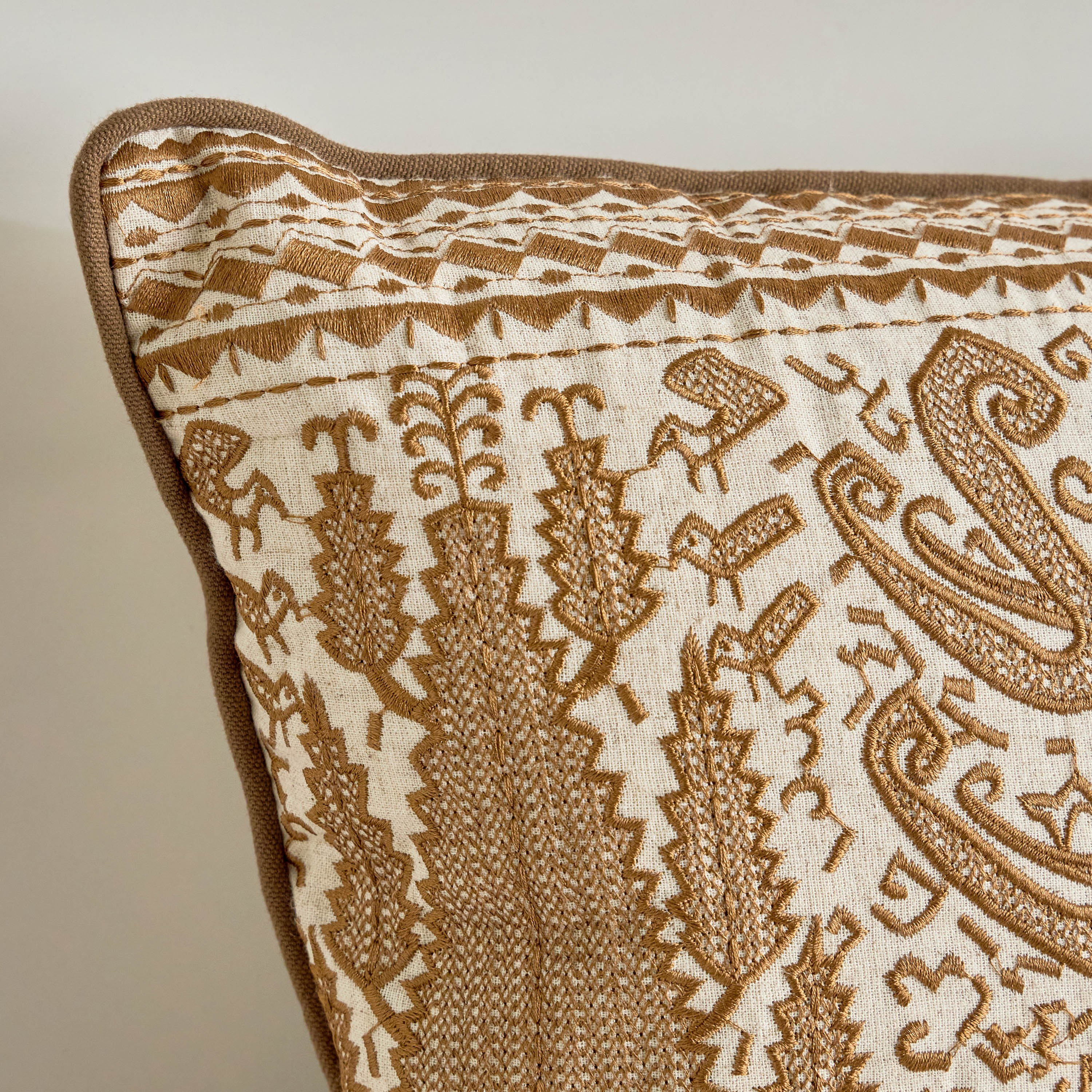 Indus Tribal Embroidered Filled Cushion - 30x80 cm-household-cushionsandthrows-filledcushions-decorativecushions-image-2