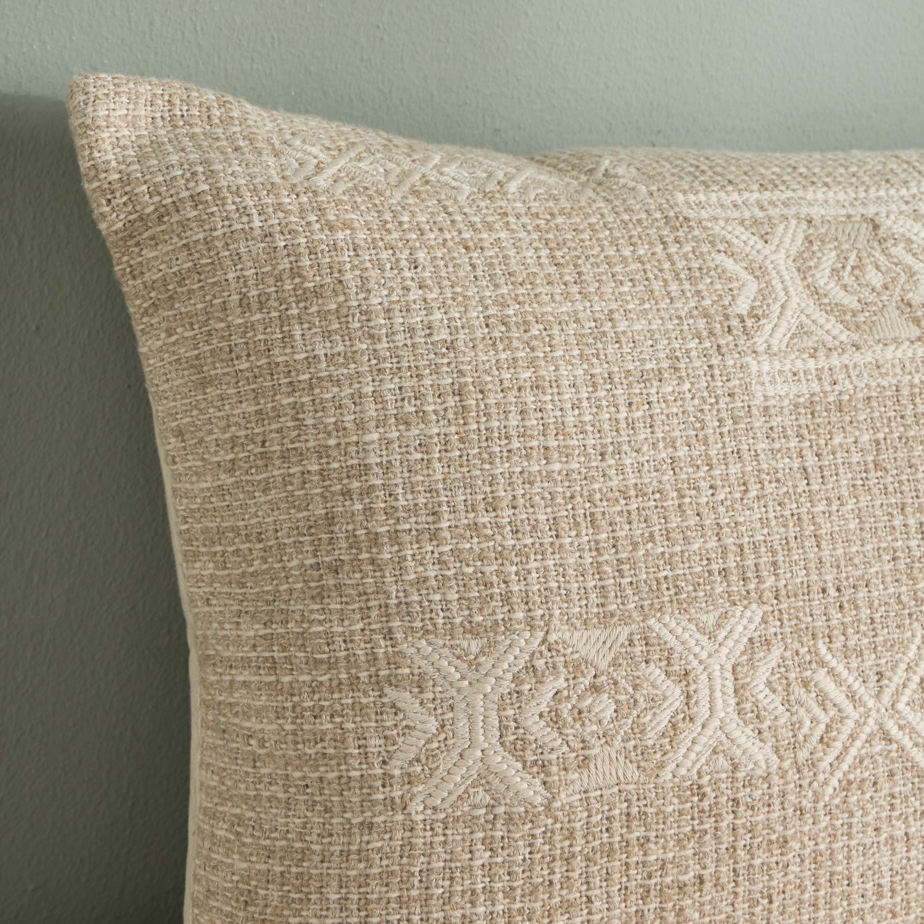Terra Embroidered Filled Cushion - 40x65 cm-household-cushionsandthrows-filledcushions-decorativecushions-image-2