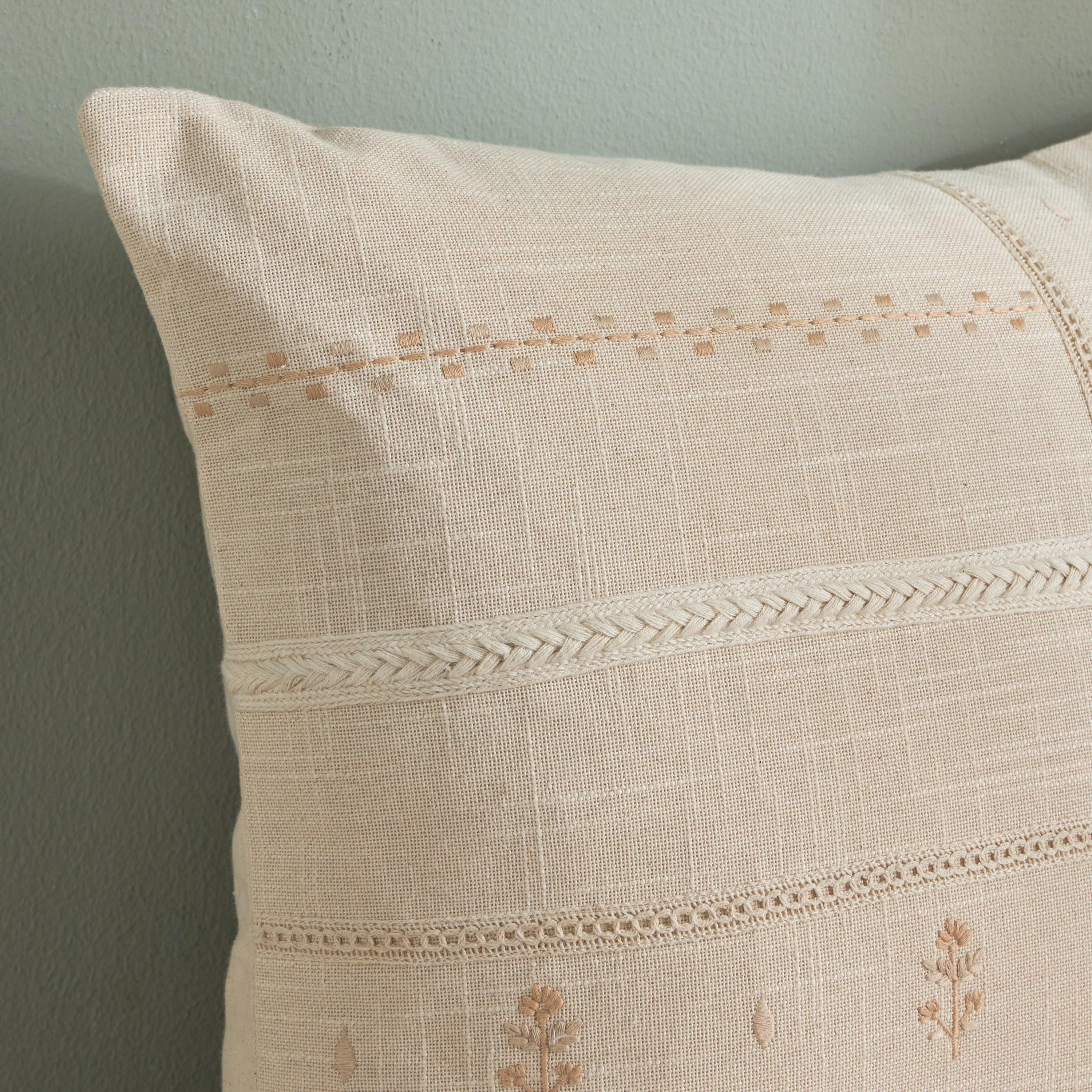 Terra Embroidered Cushion Cover - 50x50 cm-household-cushionsandthrows-cushioncovers-image-2