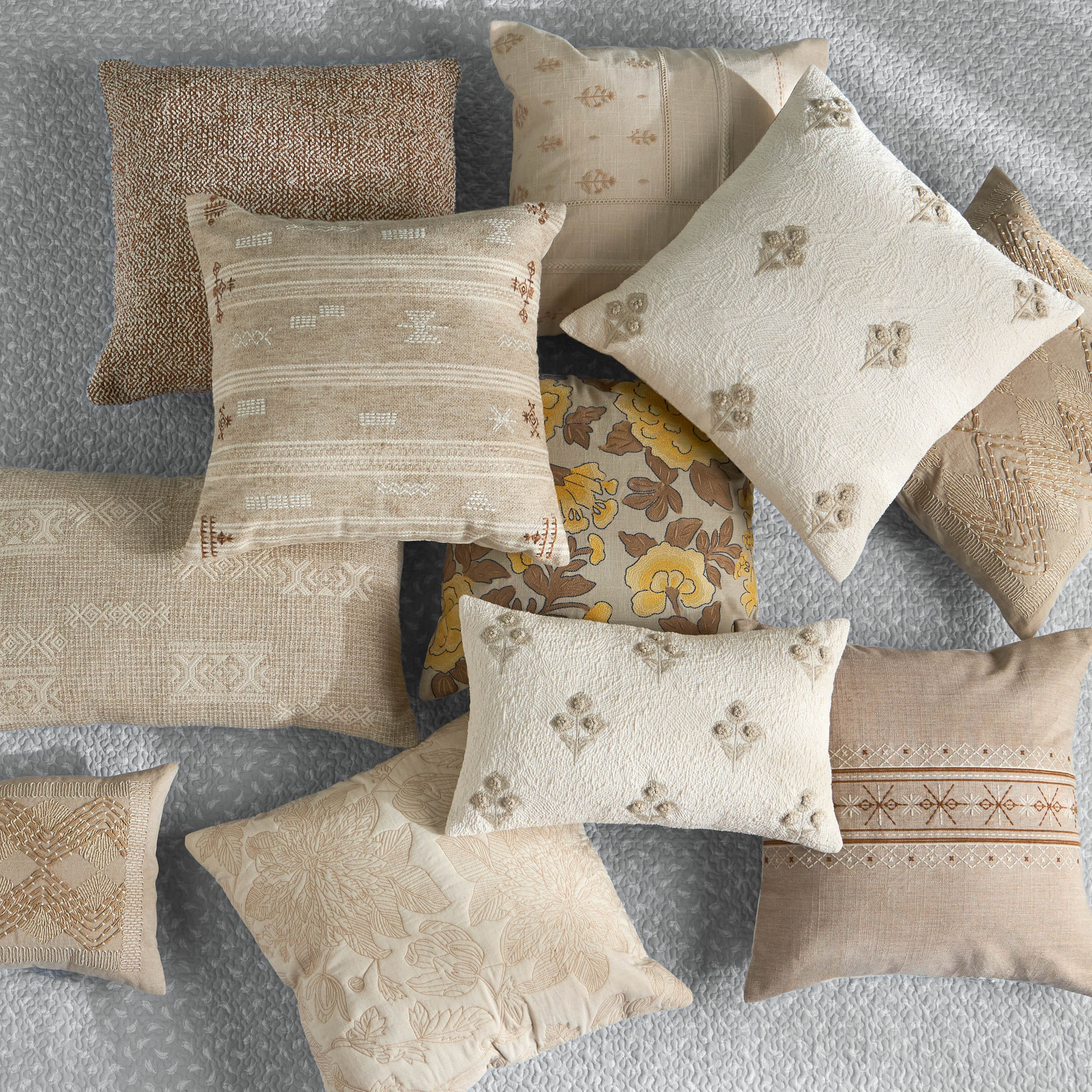 Terra Embroidered Cushion Cover - 50x50 cm-household-cushionsandthrows-cushioncovers-image-4