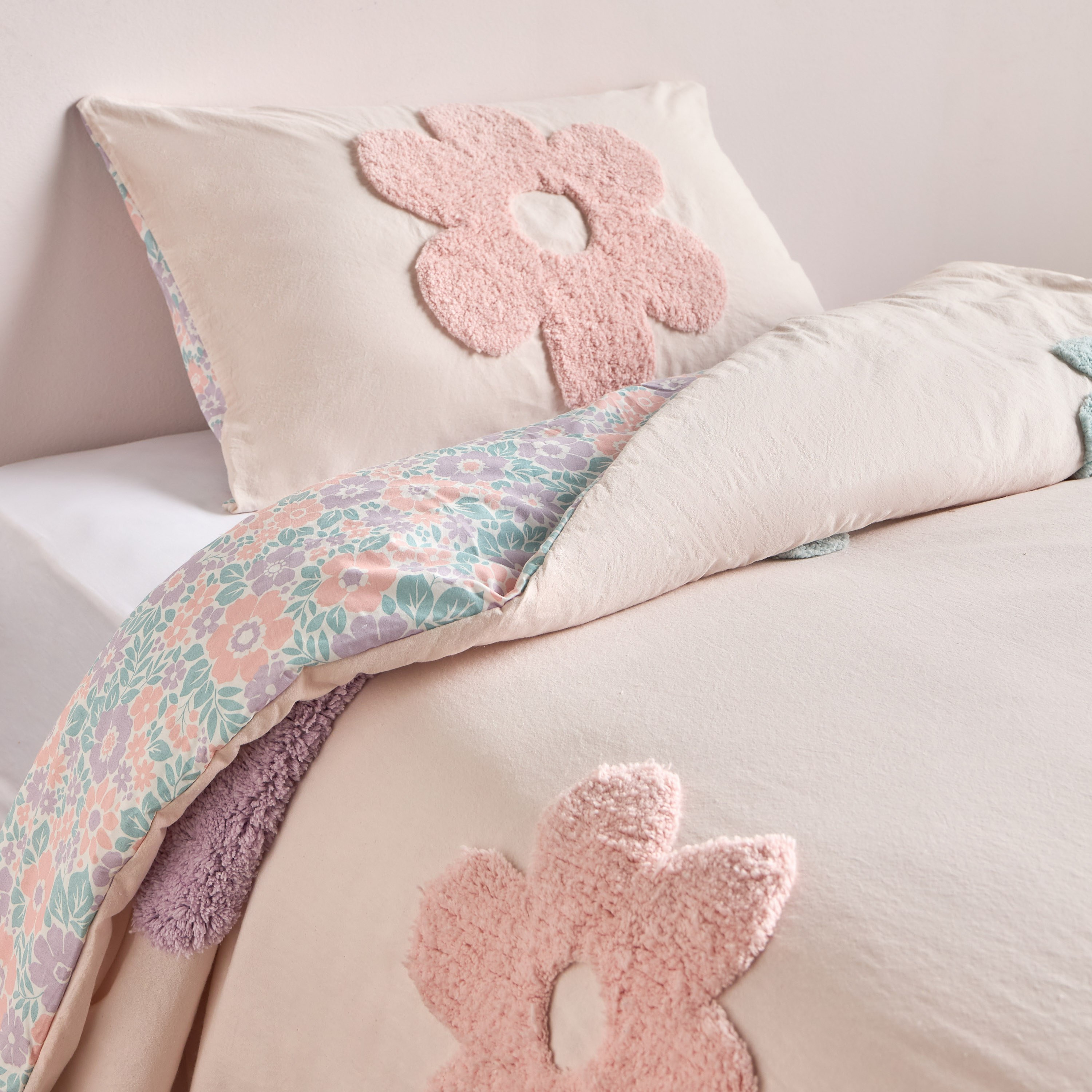 Bloom Flower Cotton 2-Piece Full Comforter Set - 160x220 cm