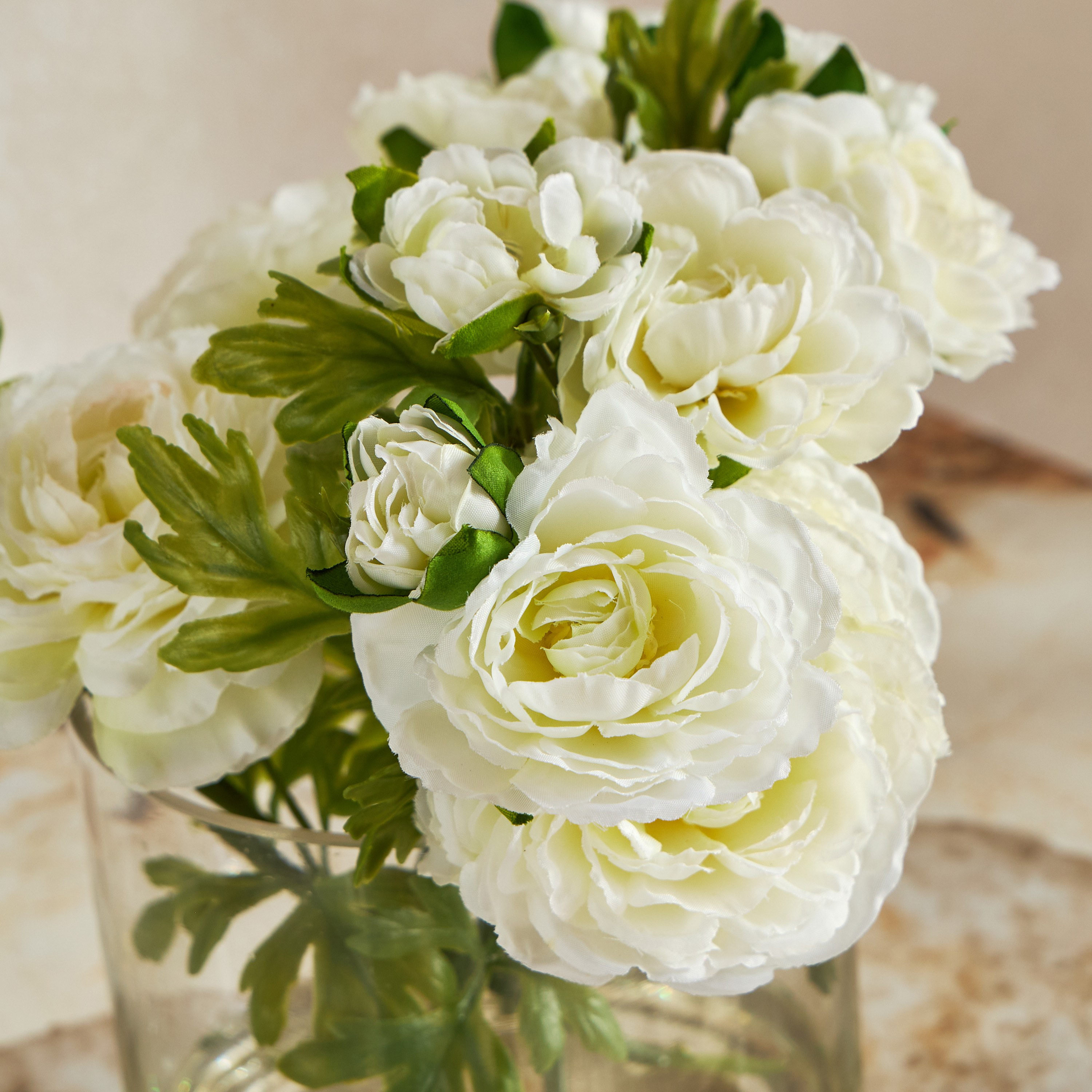 باقة فاونيا في مزهرية زجاج - 28 سم-household-gardenandoutdoor-artificialflowersandplants-flowers-image-2