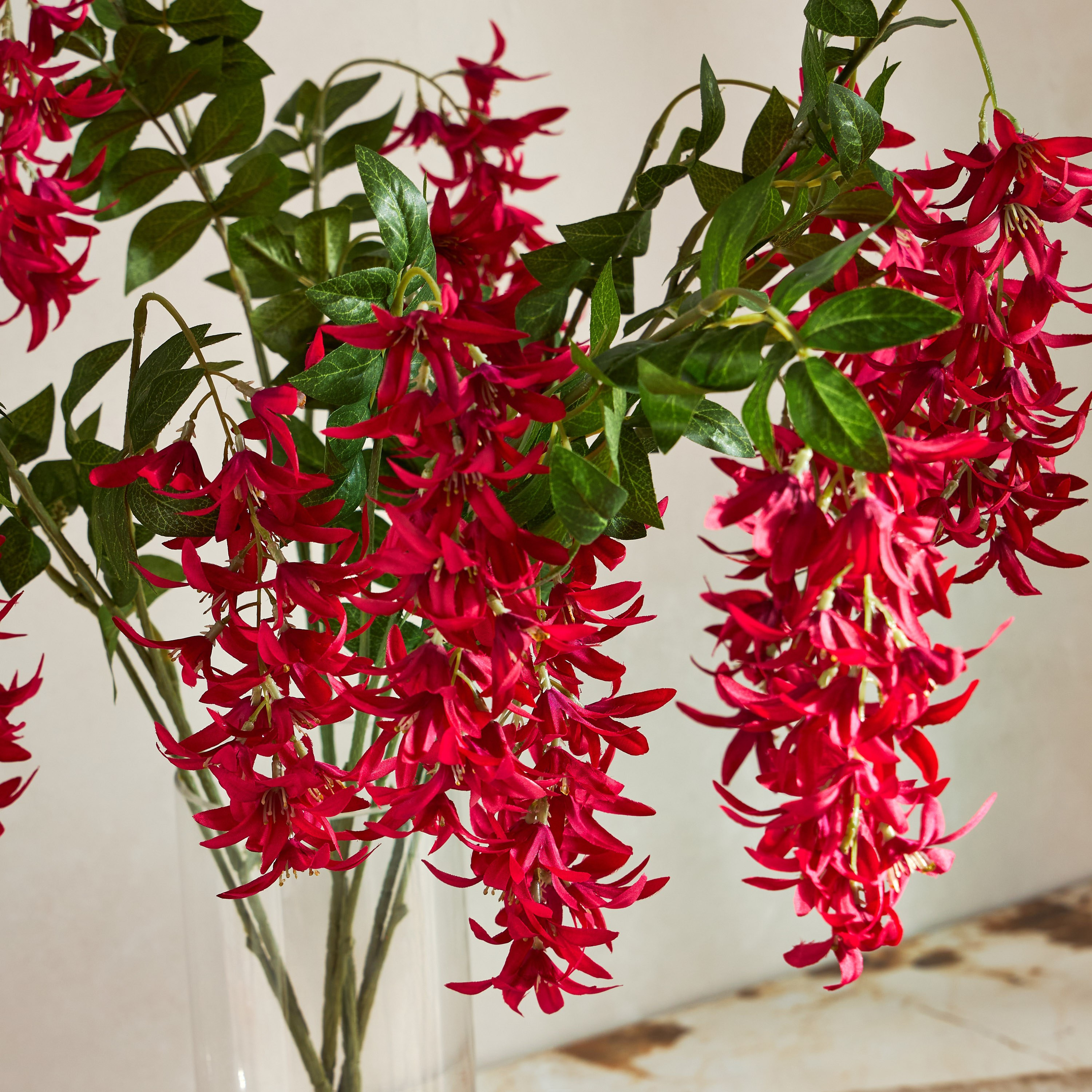 Tweedia In Glass Arrangement - 61 cm-household-gardenandoutdoor-artificialflowersandplants-flowers-image-2
