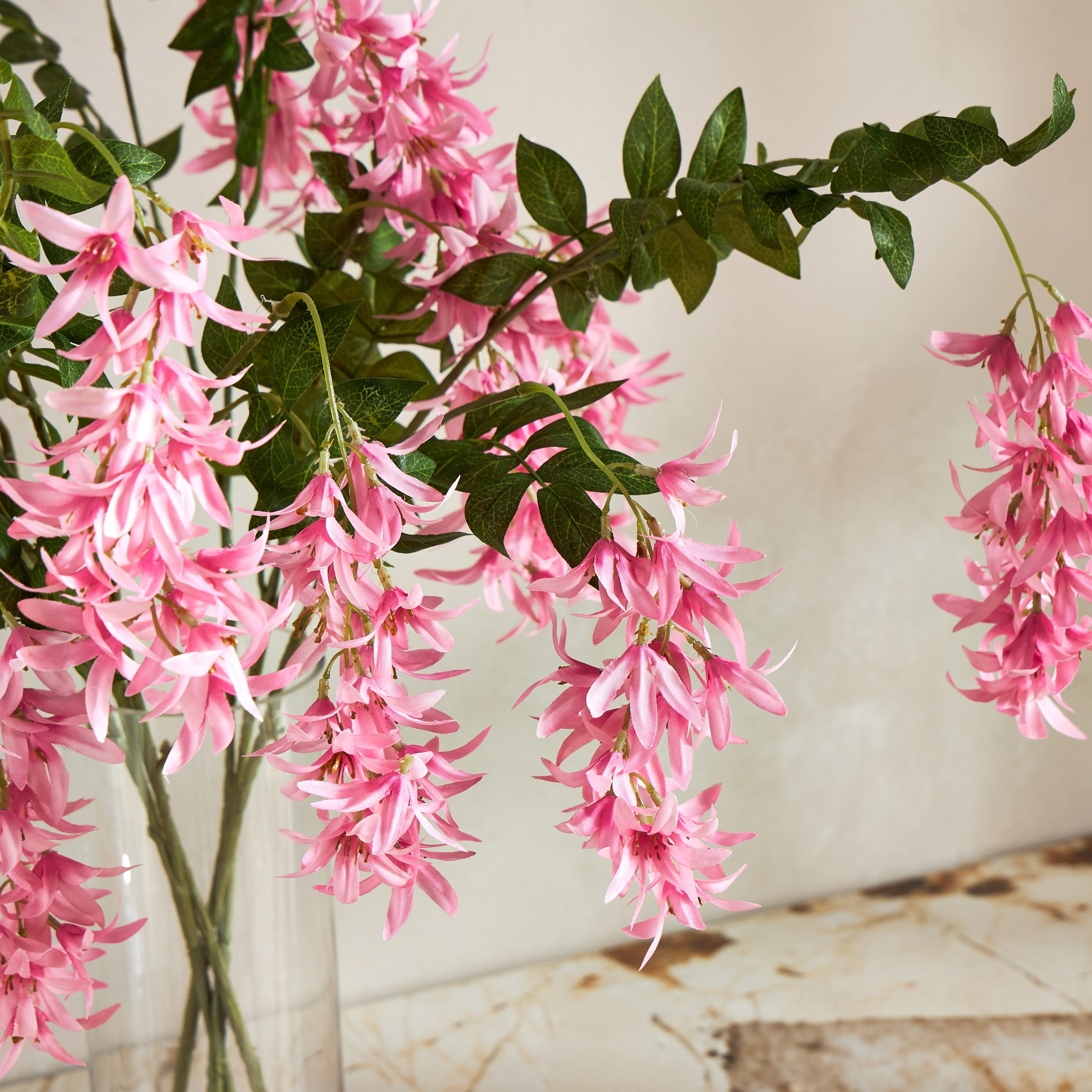 Tweedia In Glass Arrangement - 61 cm-household-gardenandoutdoor-artificialflowersandplants-flowers-image-2