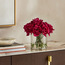 باقة ورد في مزهرية زجاج - ريل تاتش - 28 سم-household-gardenandoutdoor-artificialflowersandplants-flowers-image-1
