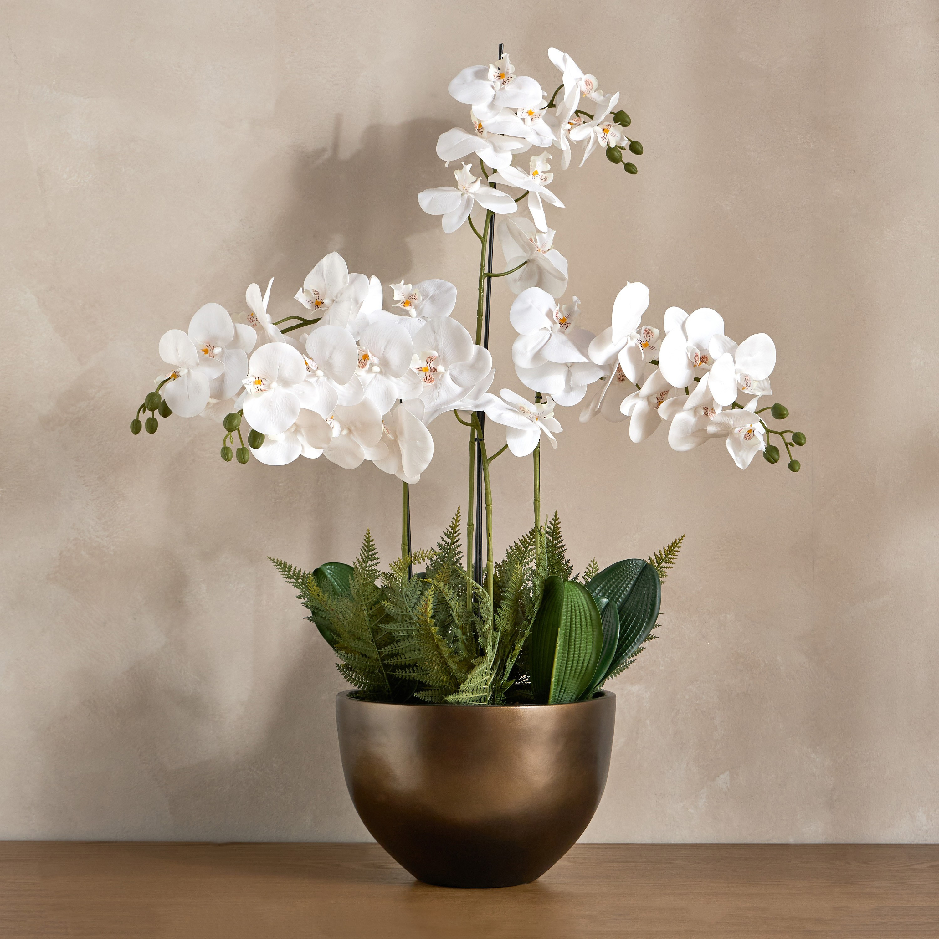 Gild Russet Orchid Arrangement in Pot - 92 cm-household-gardenandoutdoor-artificialflowersandplants-flowers-image-1