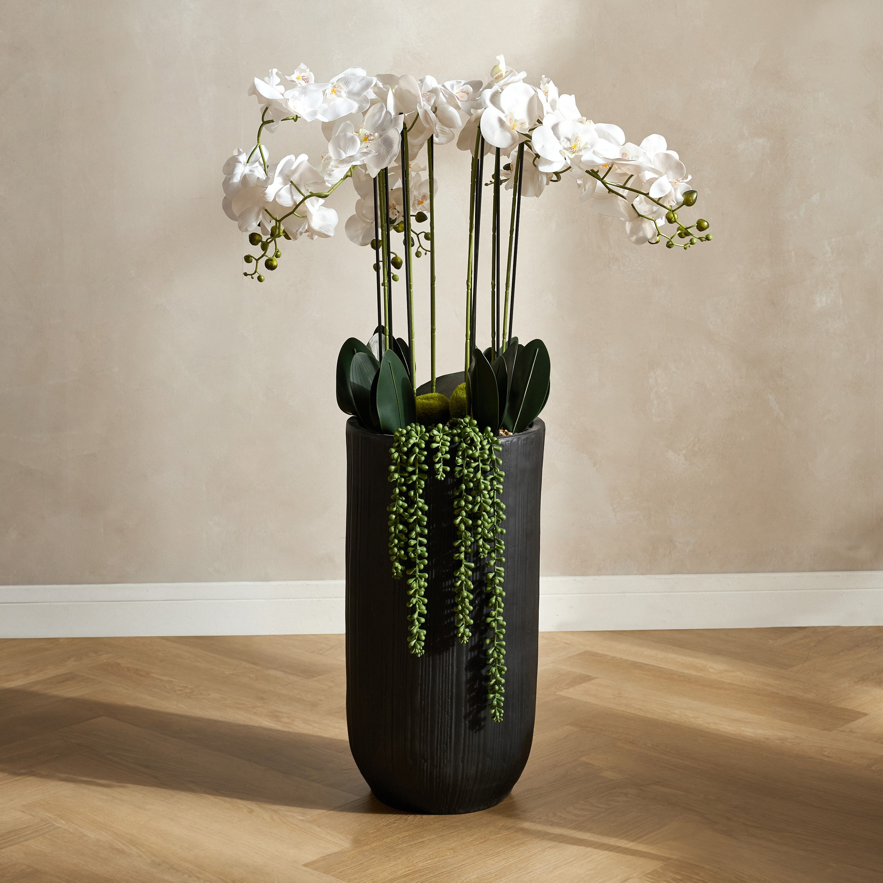 Urbano Orchid Arrangement in Pot - 114 cm-household-gardenandoutdoor-artificialflowersandplants-flowers-image-1