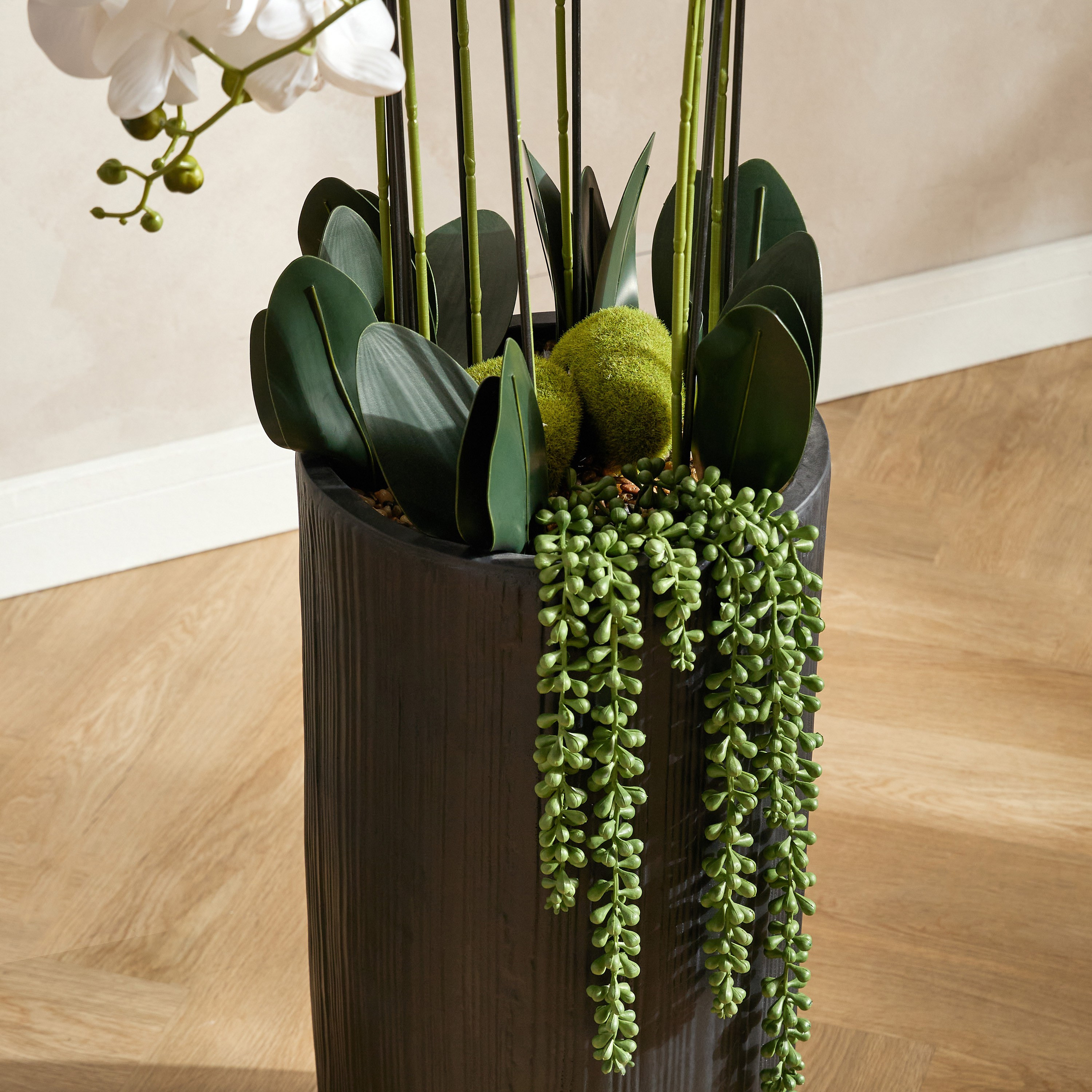 Urbano Orchid Arrangement in Pot - 114 cm-household-gardenandoutdoor-artificialflowersandplants-flowers-image-3