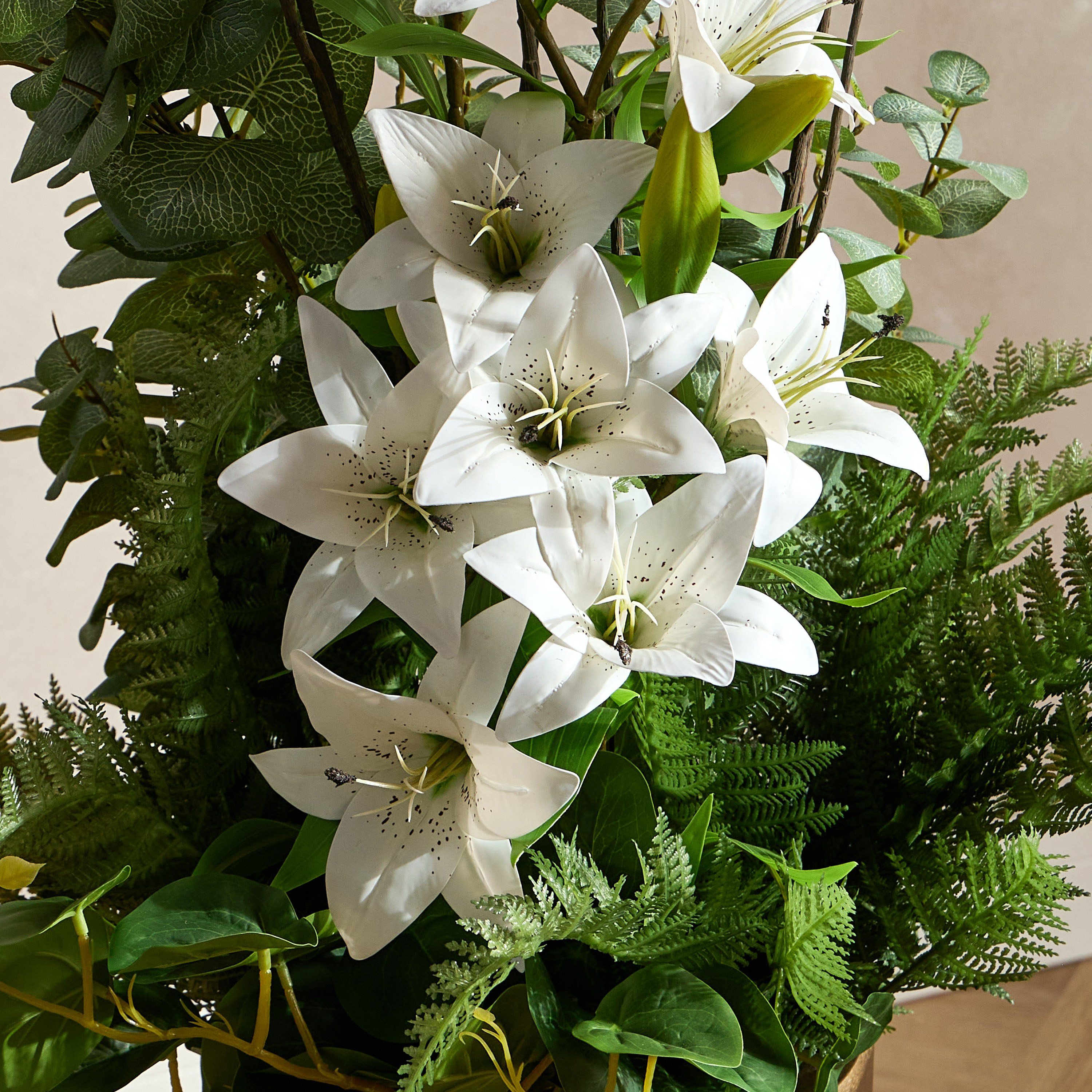 Gild Russet White Lily in Pot - 140 cm-household-gardenandoutdoor-artificialflowersandplants-flowers-image-2