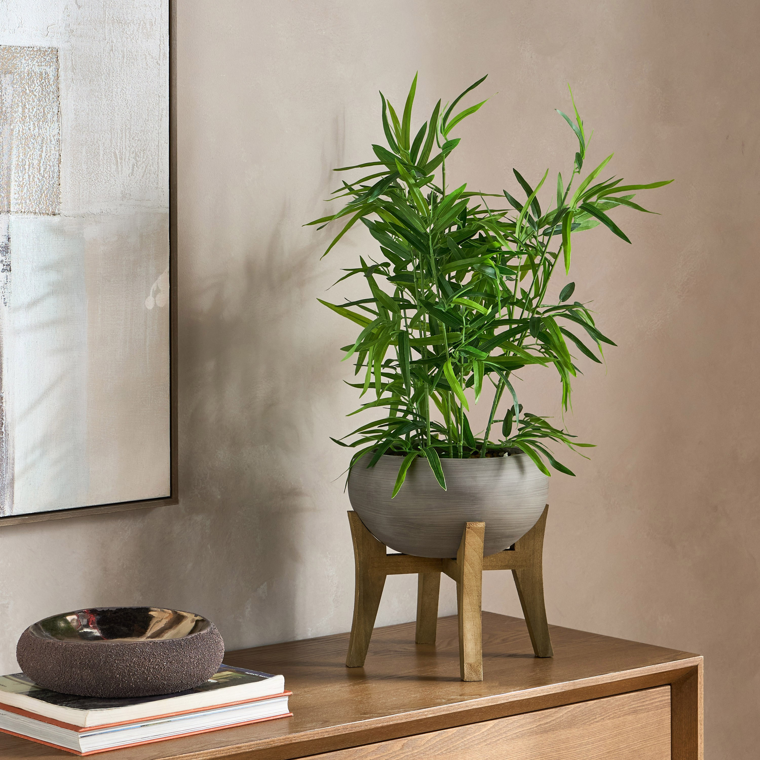 Terra Bamboo Plant in Pot - 60 cm-household-gardenandoutdoor-artificialplants-pottedplants-image-4
