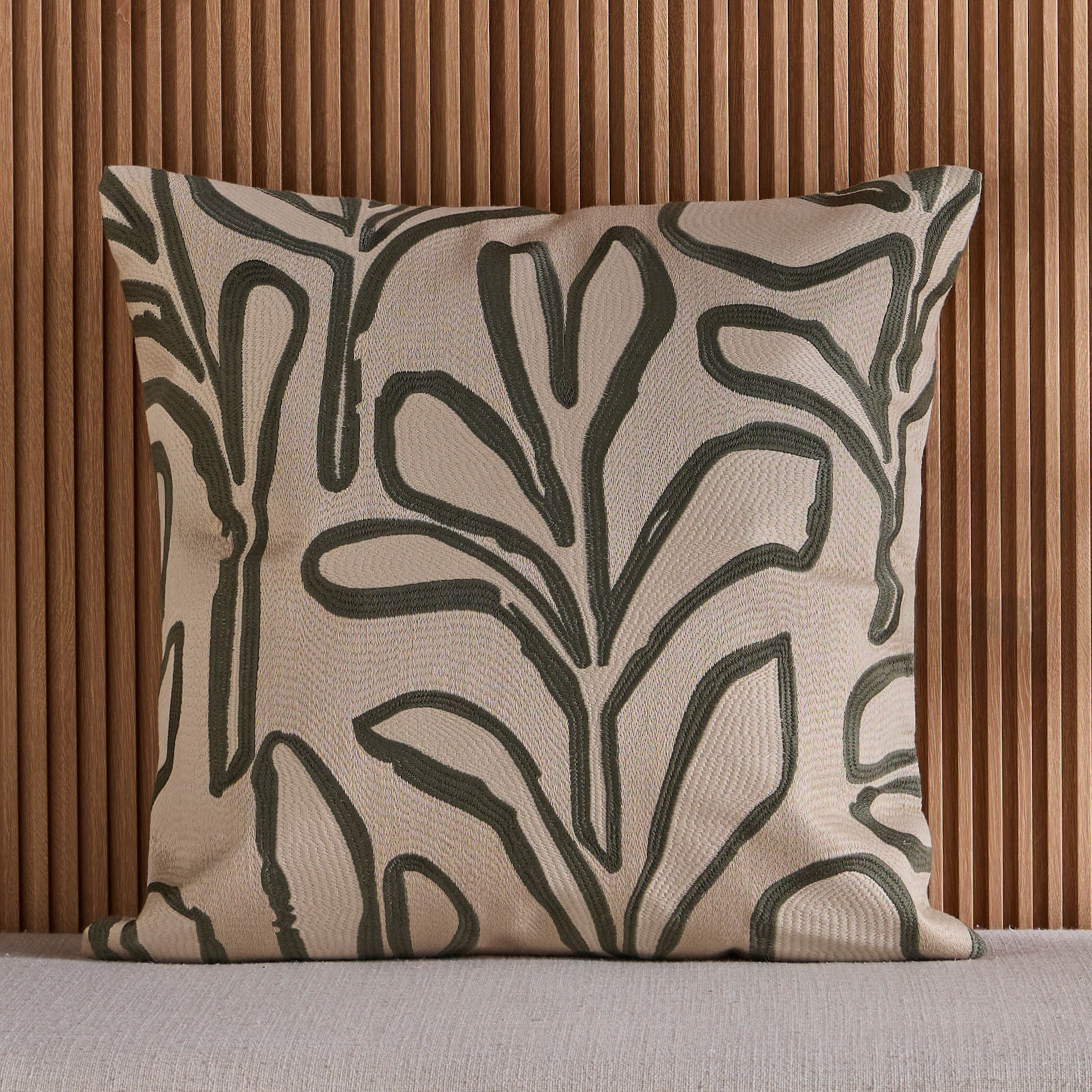 Natura Embroidered Cushion Cover - 50x50 cm-household-cushionsandthrows-cushioncovers-image-1