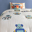 طقم لحاف وملاءات مفرد 4 قطع قطن بطبعة روبوت - 135×220 سم-kids-beddingandwindows-bedding-comforters-image-6