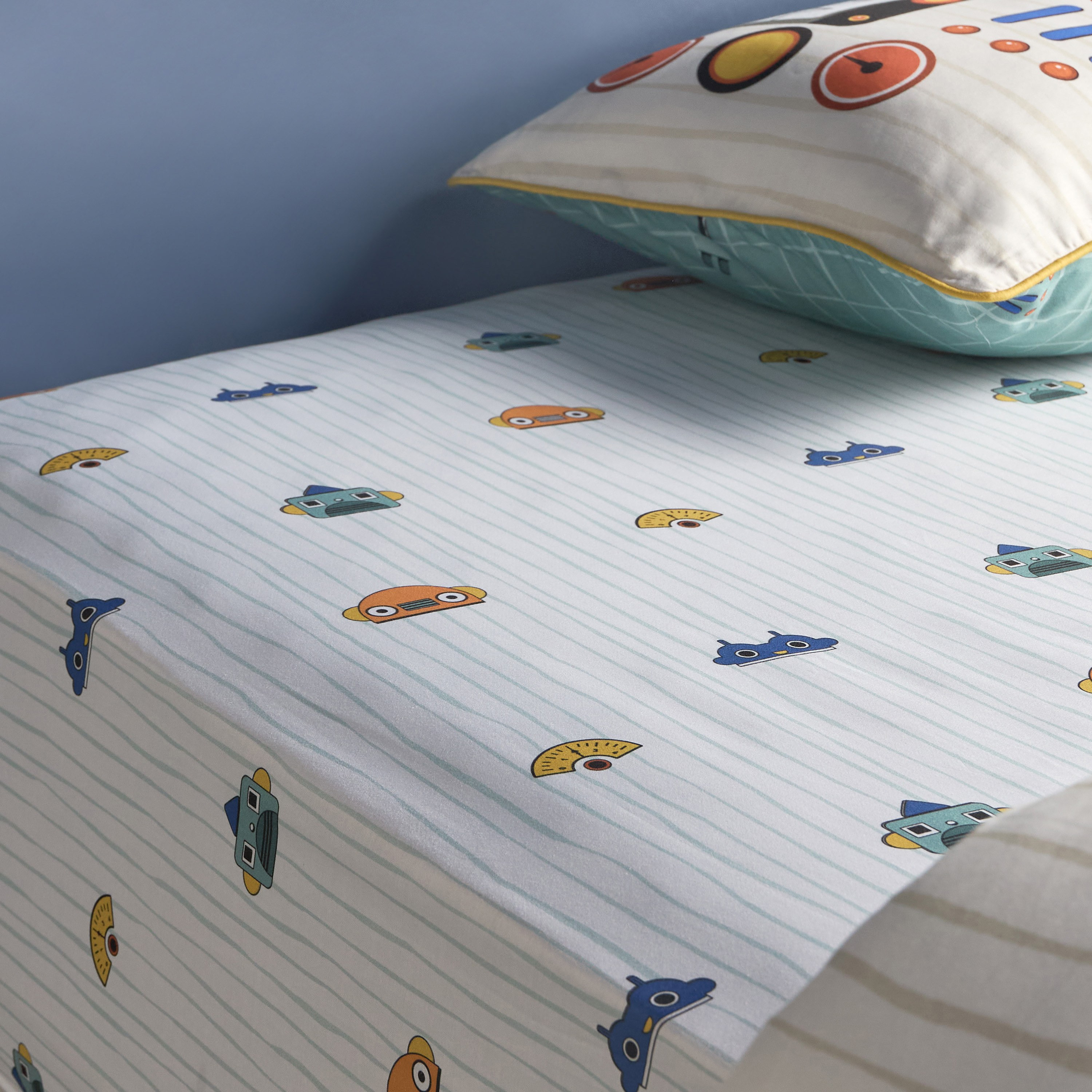 طقم شرشف ولحاف قطن مقاس كامل 4 قطع بطبعات - 160x220 سم-babyandkids-beddingandwindows-bedding-comforters-image-5
