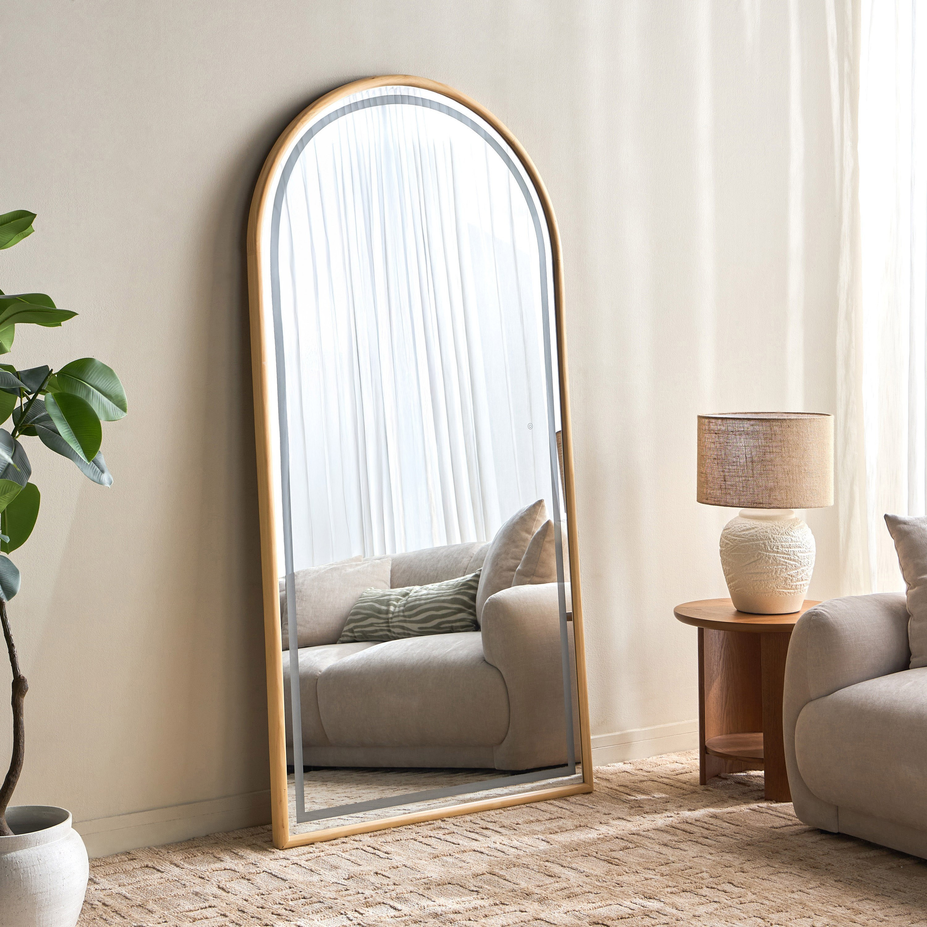 Natura Ismene Arch Leaner Mirror - 200x100 cm-household-walldecorandmirrors-mirrors-floormirrors-image-1