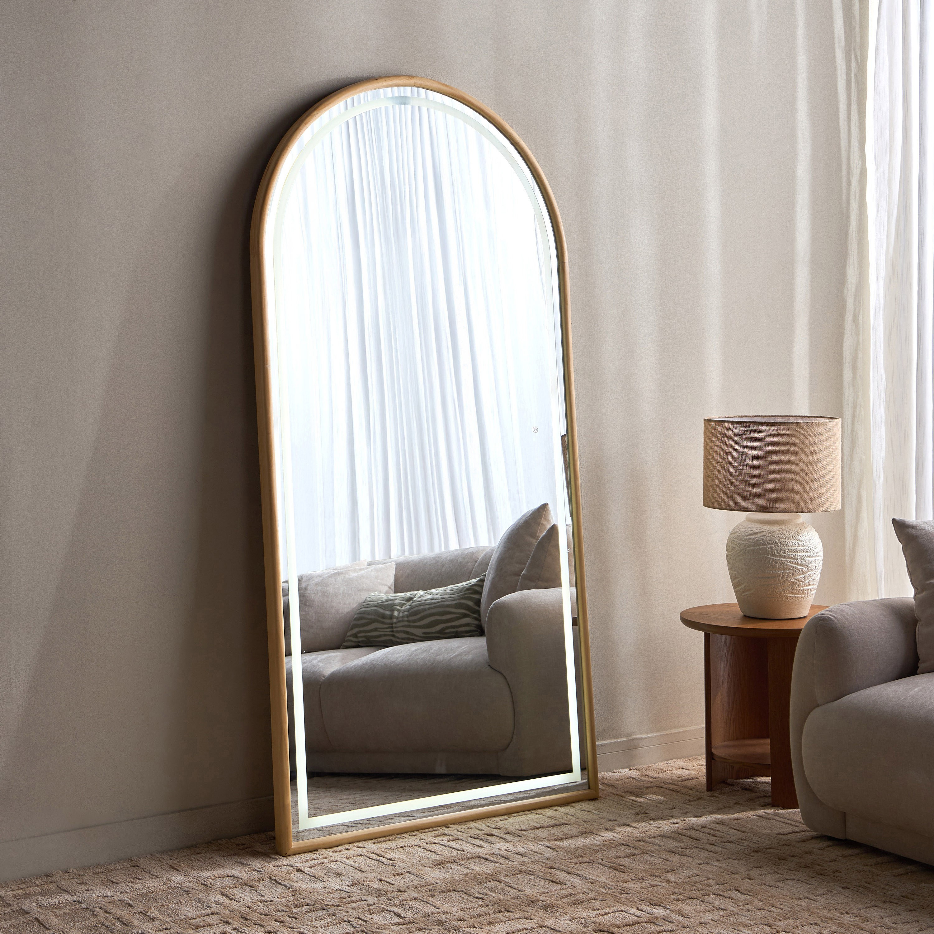 Natura Ismene Arch Leaner Mirror - 200x100 cm-household-walldecorandmirrors-mirrors-floormirrors-image-2