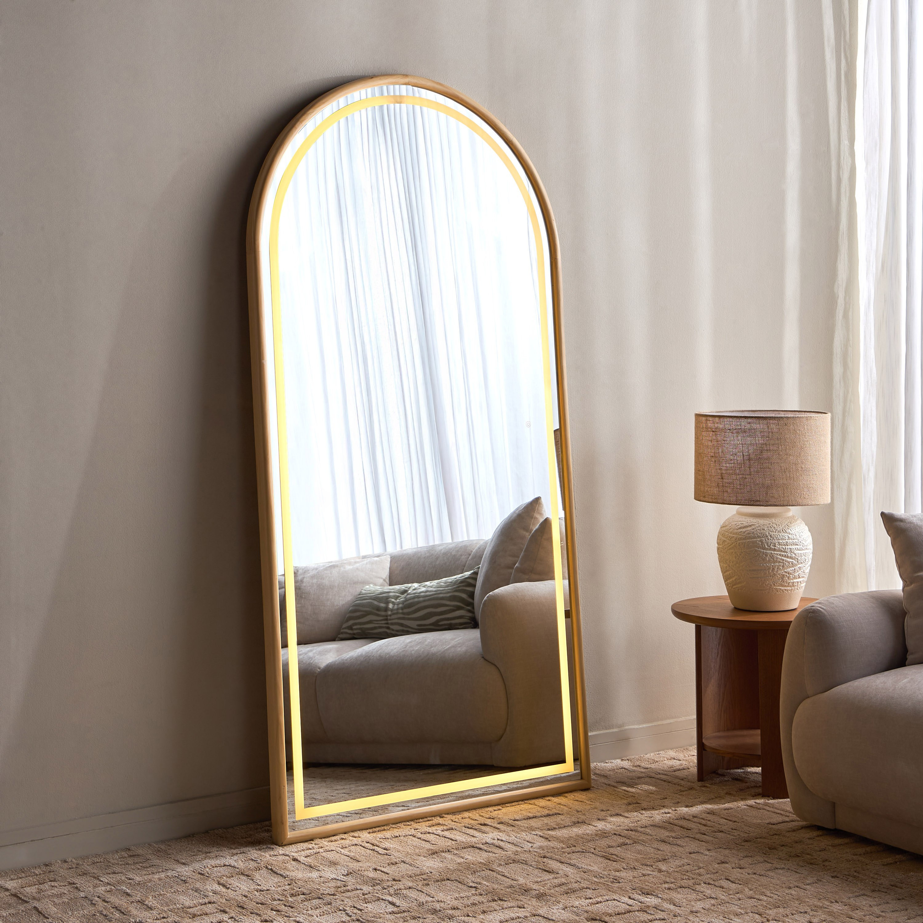Natura Ismene Arch Leaner Mirror - 200x100 cm-household-walldecorandmirrors-mirrors-floormirrors-image-3