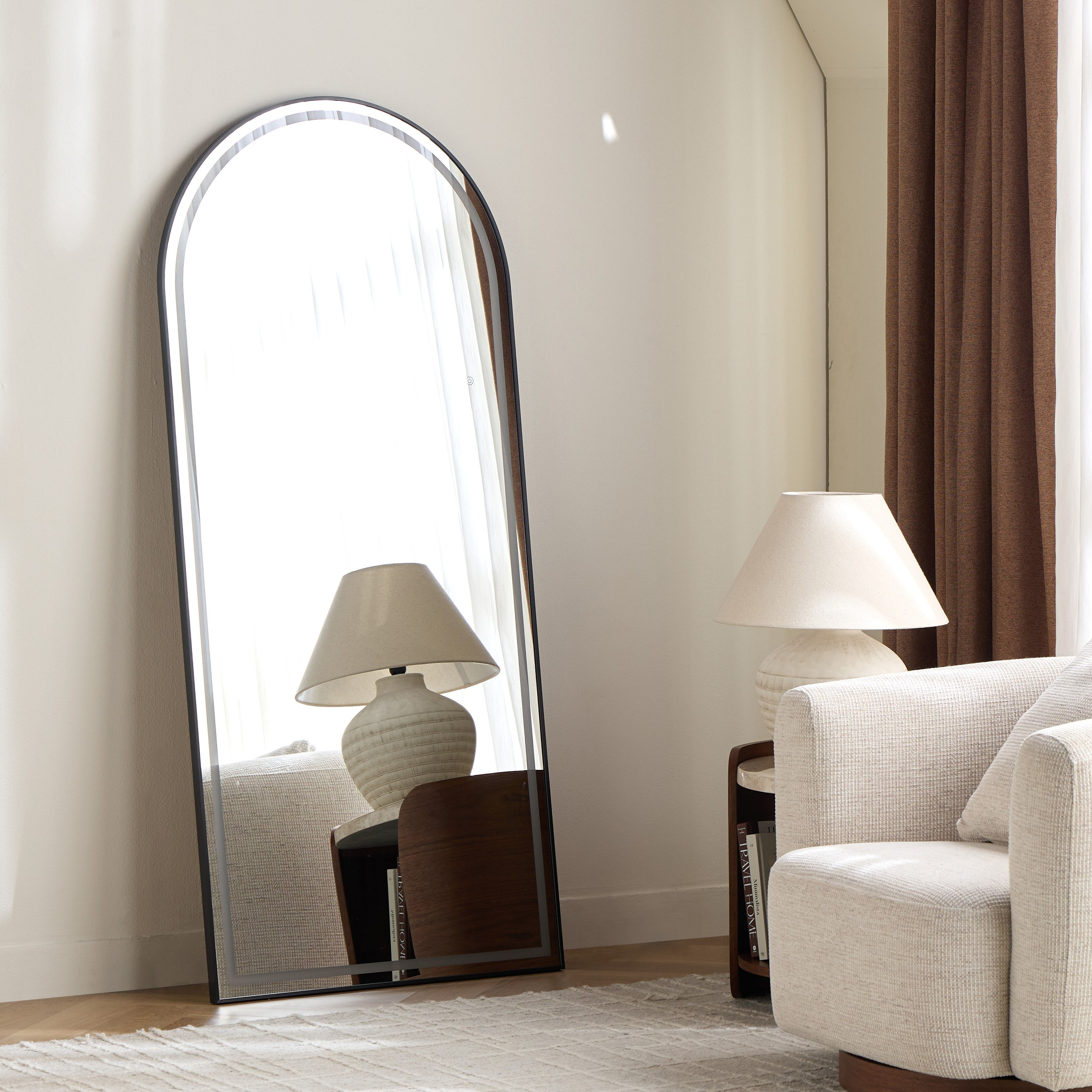 Elias Arch Floor Mirror - 180x80 cm-household-walldecorandmirrors-mirrors-floormirrors-image-1