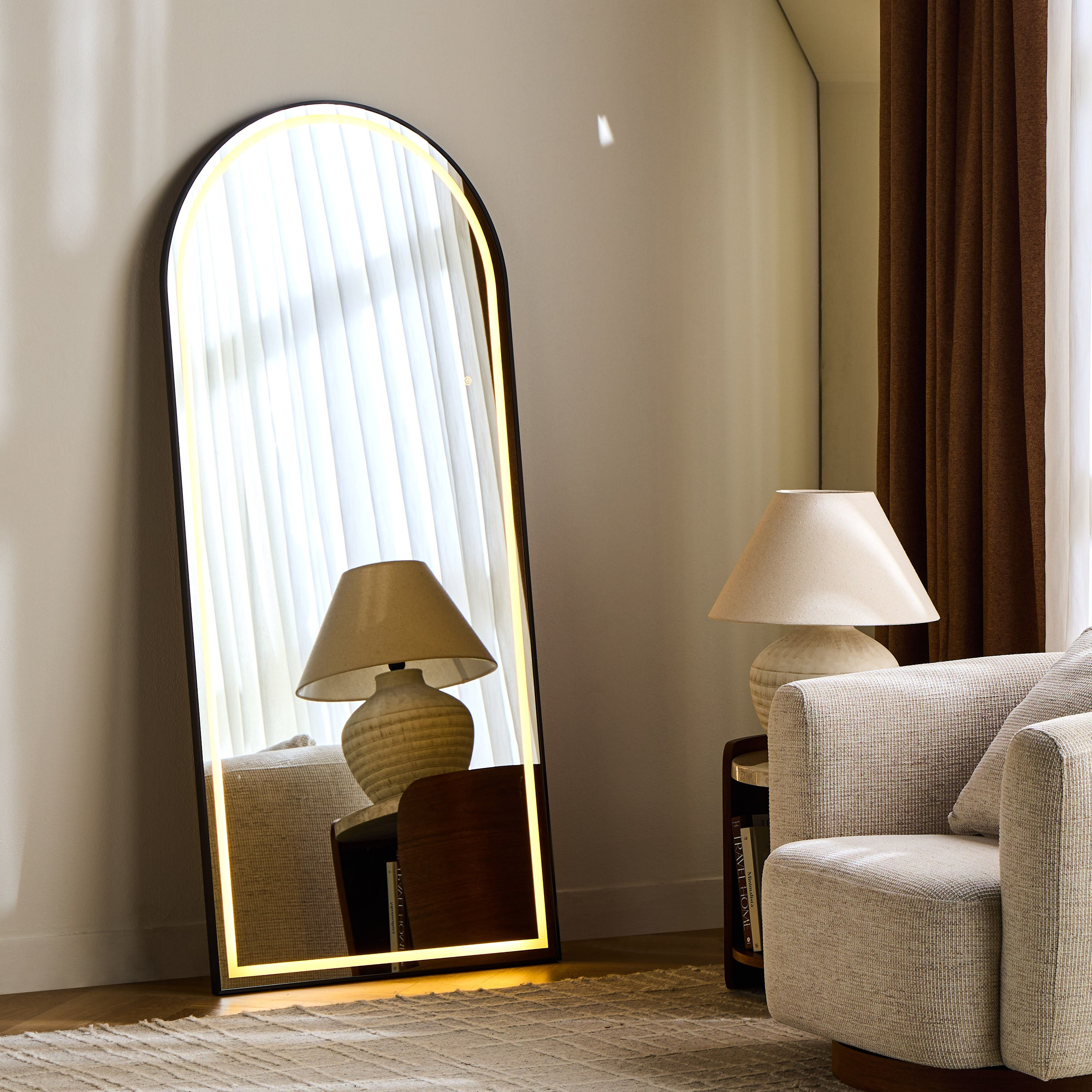 Elias Arch Floor Mirror - 180x80 cm-household-walldecorandmirrors-mirrors-floormirrors-image-2