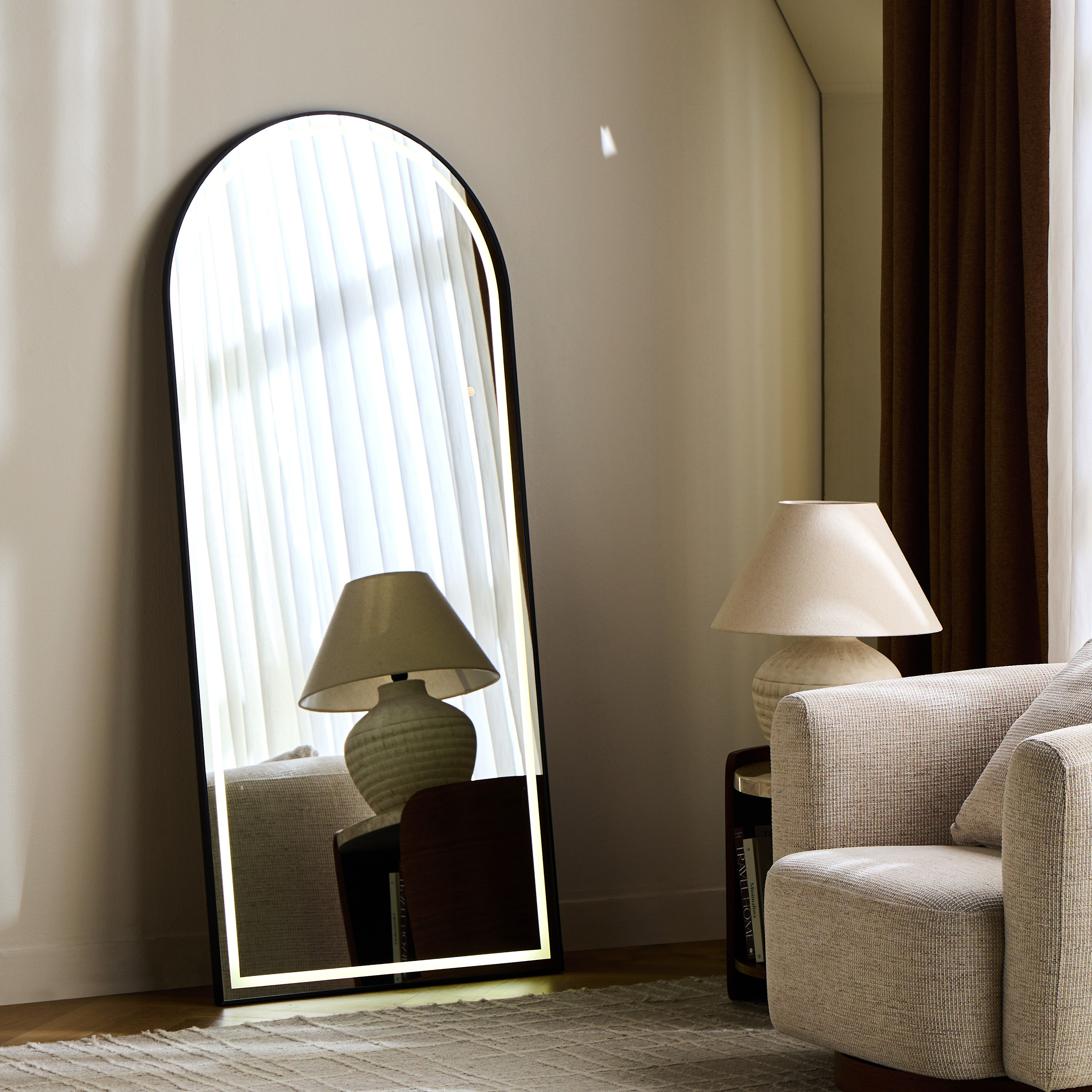 Elias Arch Floor Mirror - 180x80 cm-household-walldecorandmirrors-mirrors-floormirrors-image-3
