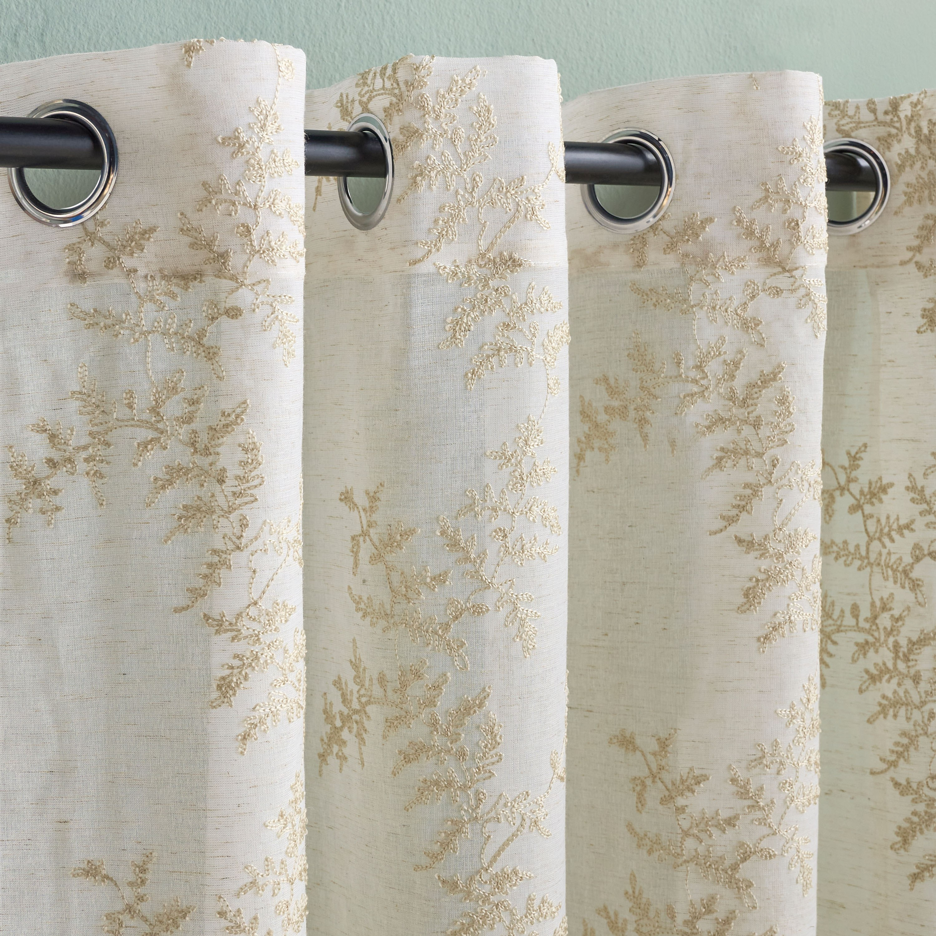 Fiora 2-Piece Sheer Curtain Set - 140x240 cm-household-windows-curtains-image-2