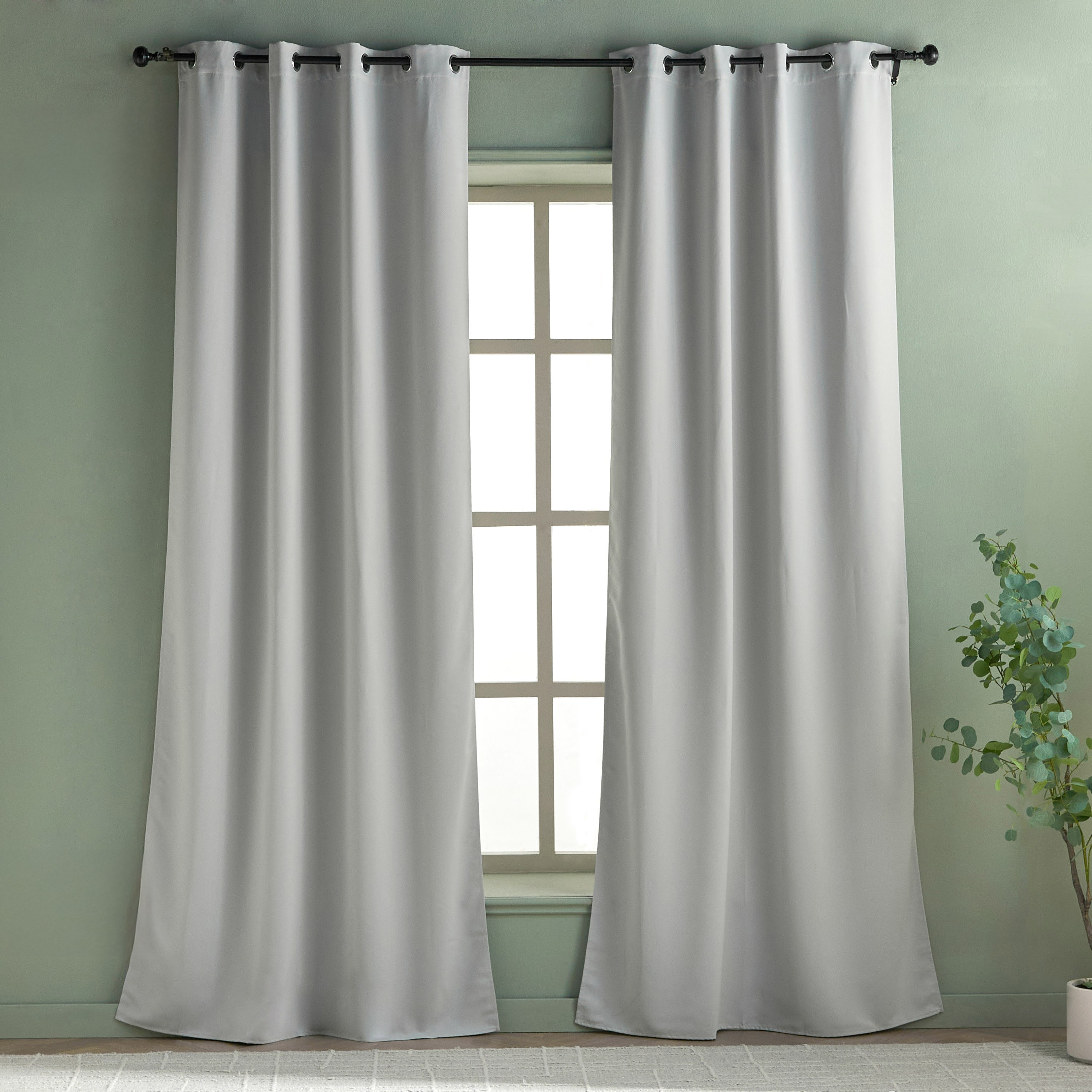 طقم ستائر تعتيم قطعتين - أنجلينا - 135x240 سم-household-windows-curtains-image-1