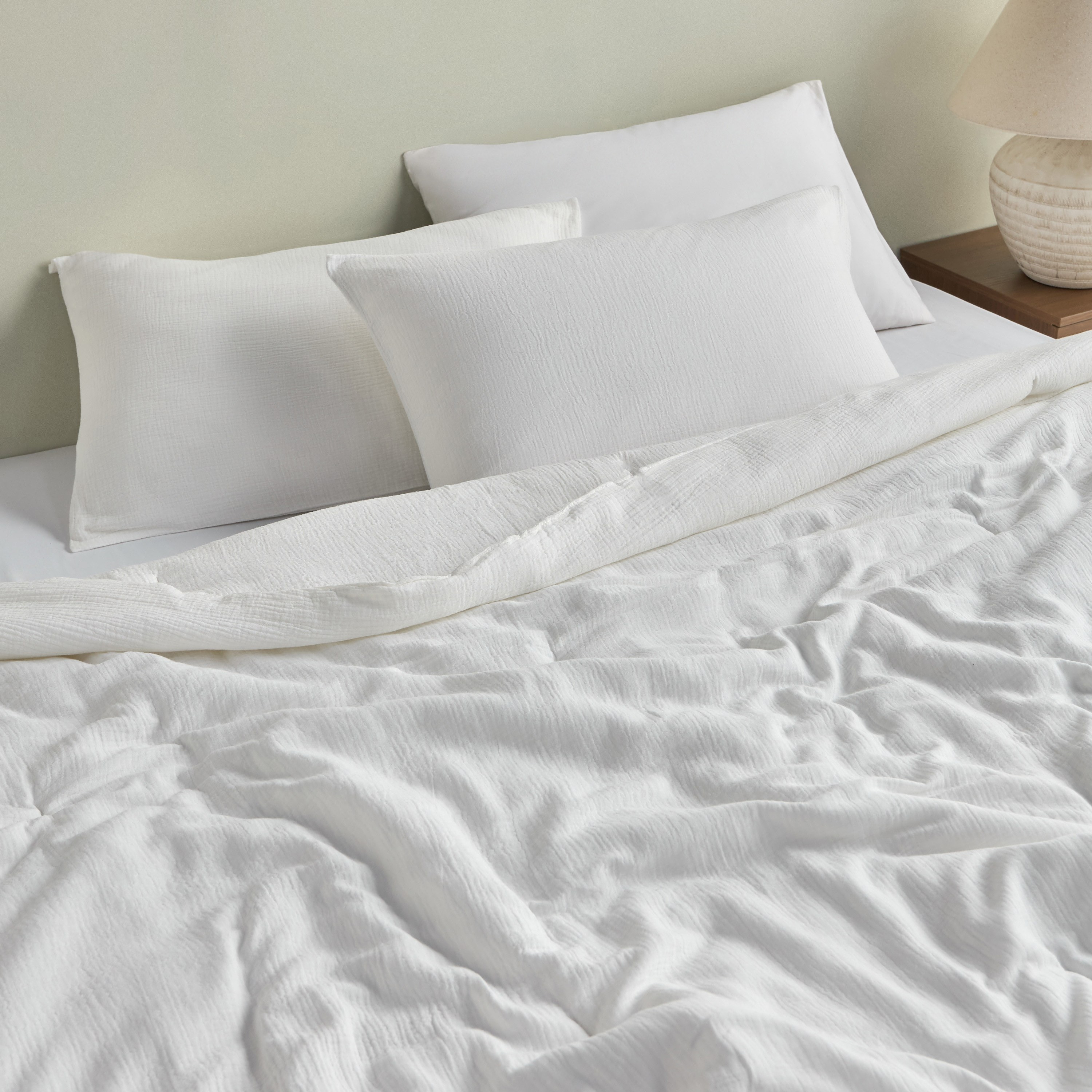 Airsoft Crinkled Muslin Summer 3-Piece Full Comforter Set - 160x200 cm-household-bedding-comfortersandbedspreads-comforters-image-5