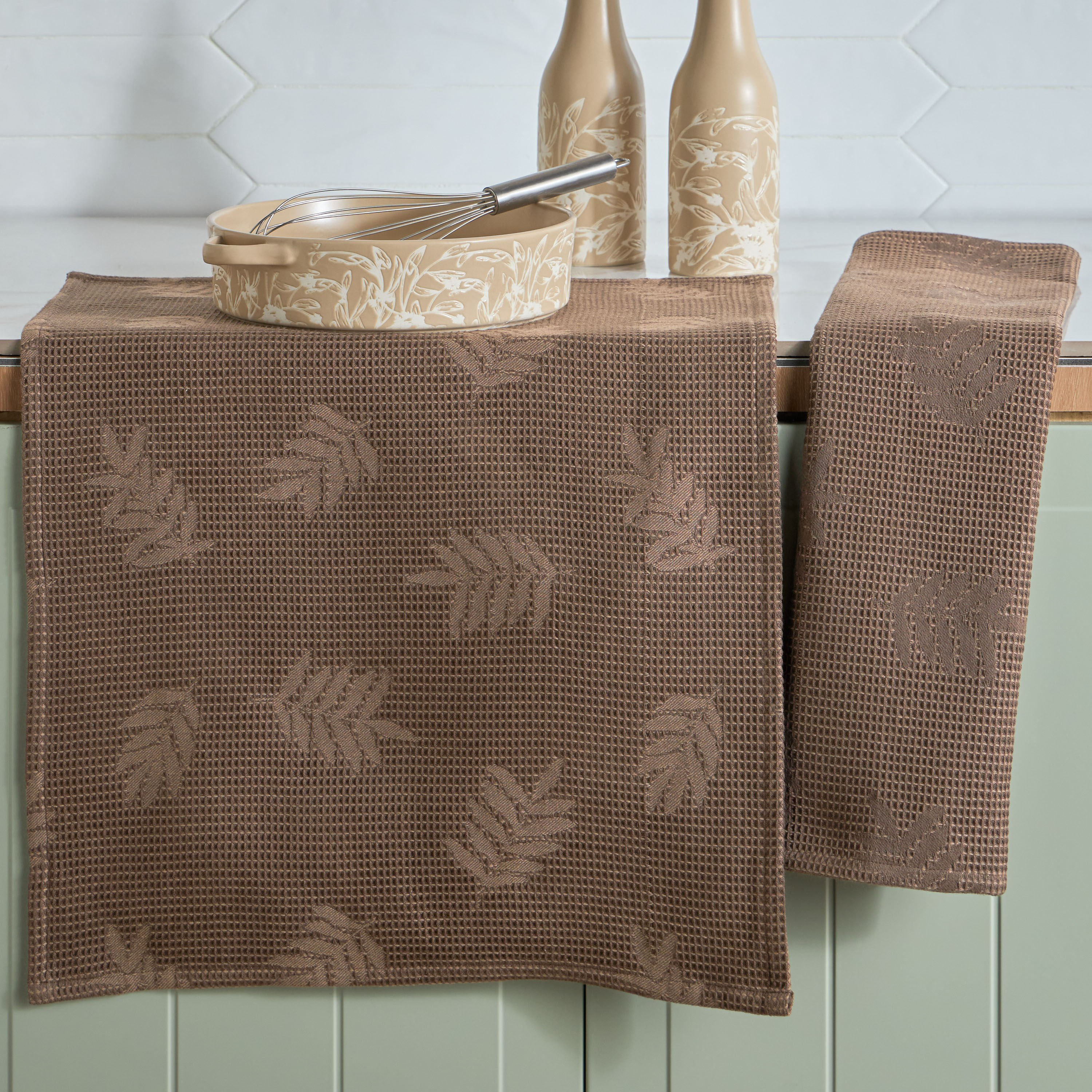 Sora 2-Piece Kitchen Towel Set - 45x65 cm-household-kitchen-kitchenlinen-kitchentowelsandlinen-image-2