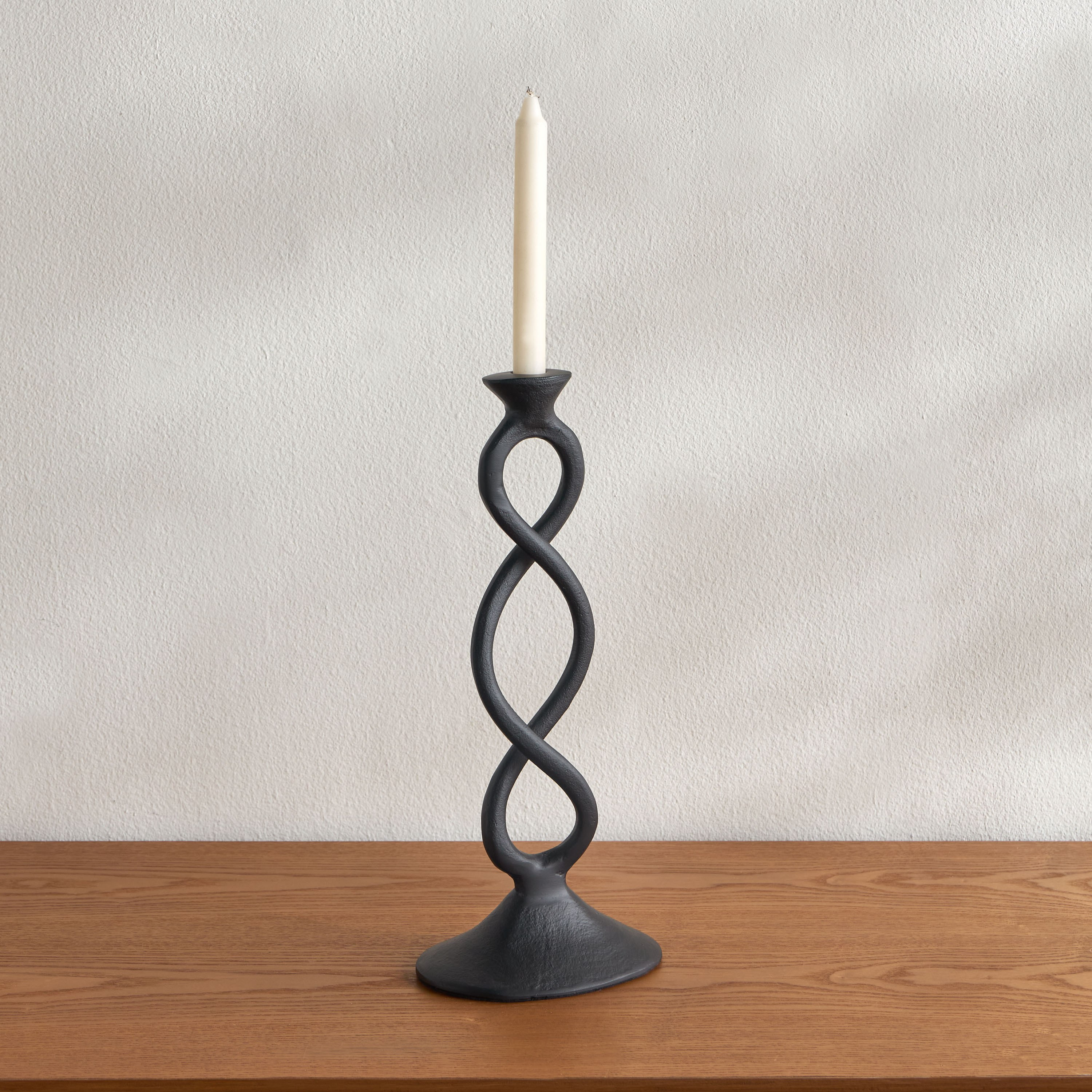 Loft Nata Twist Ribbon Metal Taper Candleholder - 38 cm-household-decor-candleholdersandlanterns-image-1