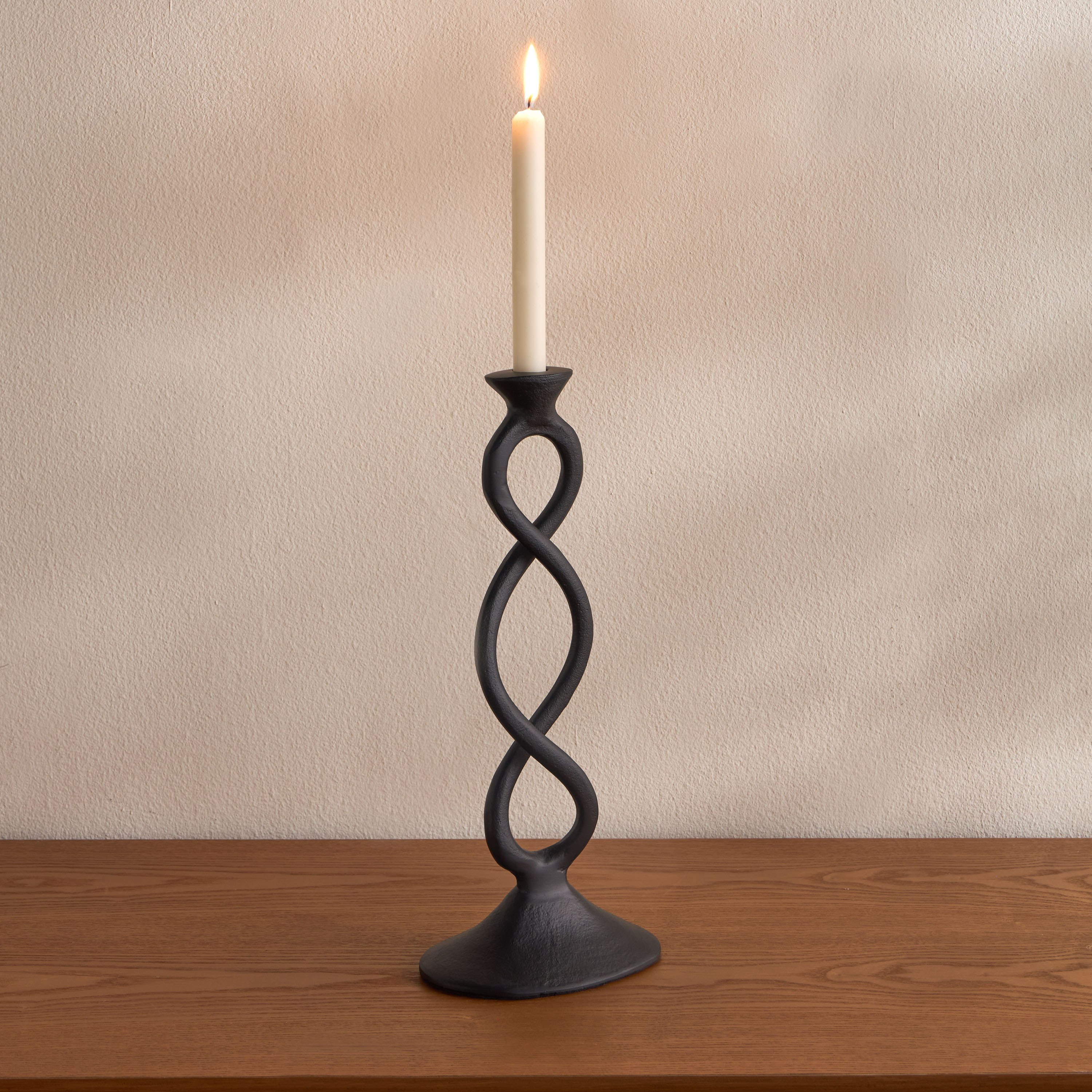 Loft Nata Twist Ribbon Metal Taper Candleholder - 38 cm-household-decor-candleholdersandlanterns-image-2