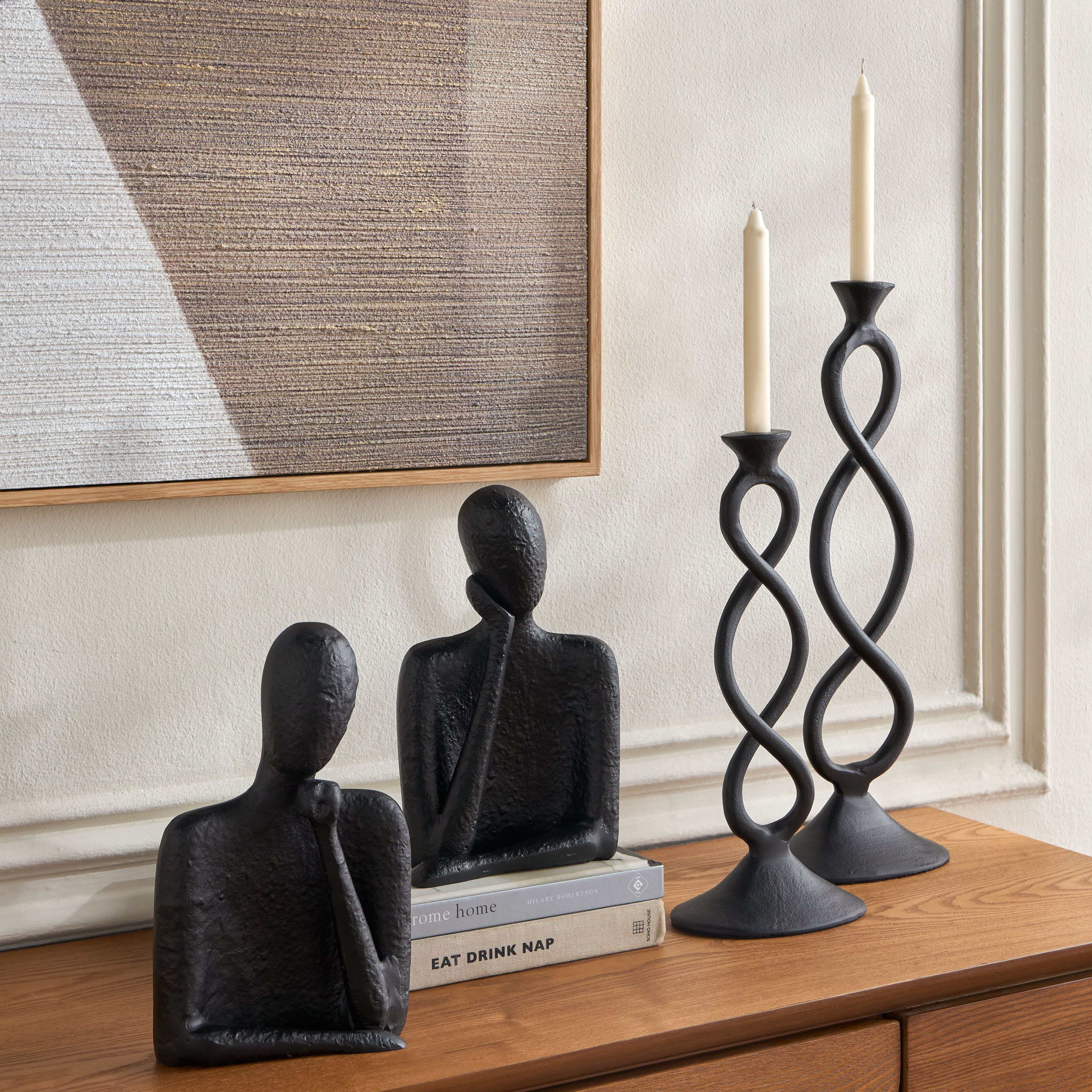 Loft Nata Twist Ribbon Metal Taper Candleholder - 38 cm-household-decor-candleholdersandlanterns-image-5