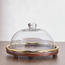 طبق تقديم كيك خشبي مع غطاء زجاجي - أوفير - 29 سم-household-dining-serveware-cakestands-image-3
