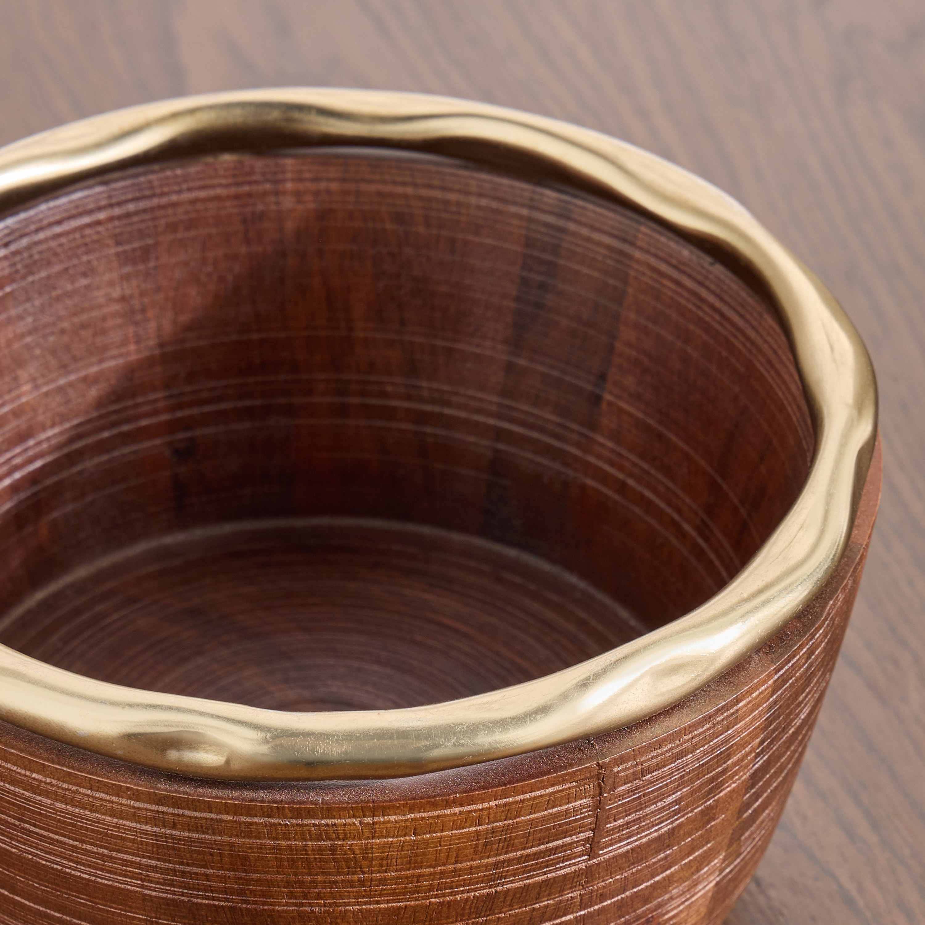 Opher Wooden Decorative Bowl - 20 cm-household-decor-vasesandbowls-image-2