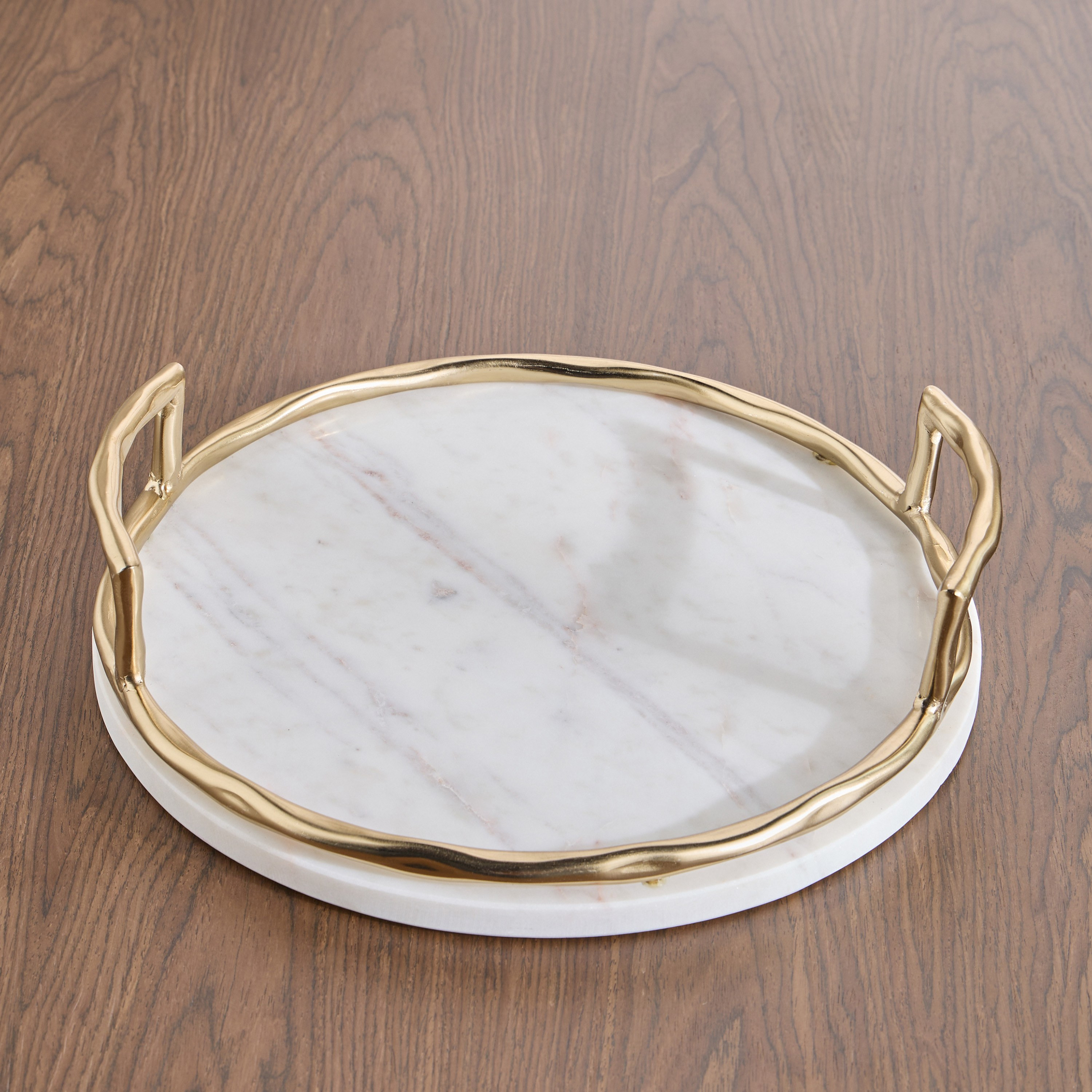 صينية ديكور رخام - أوفير - 35 سم-household-decor-boxesandtrays-image-1