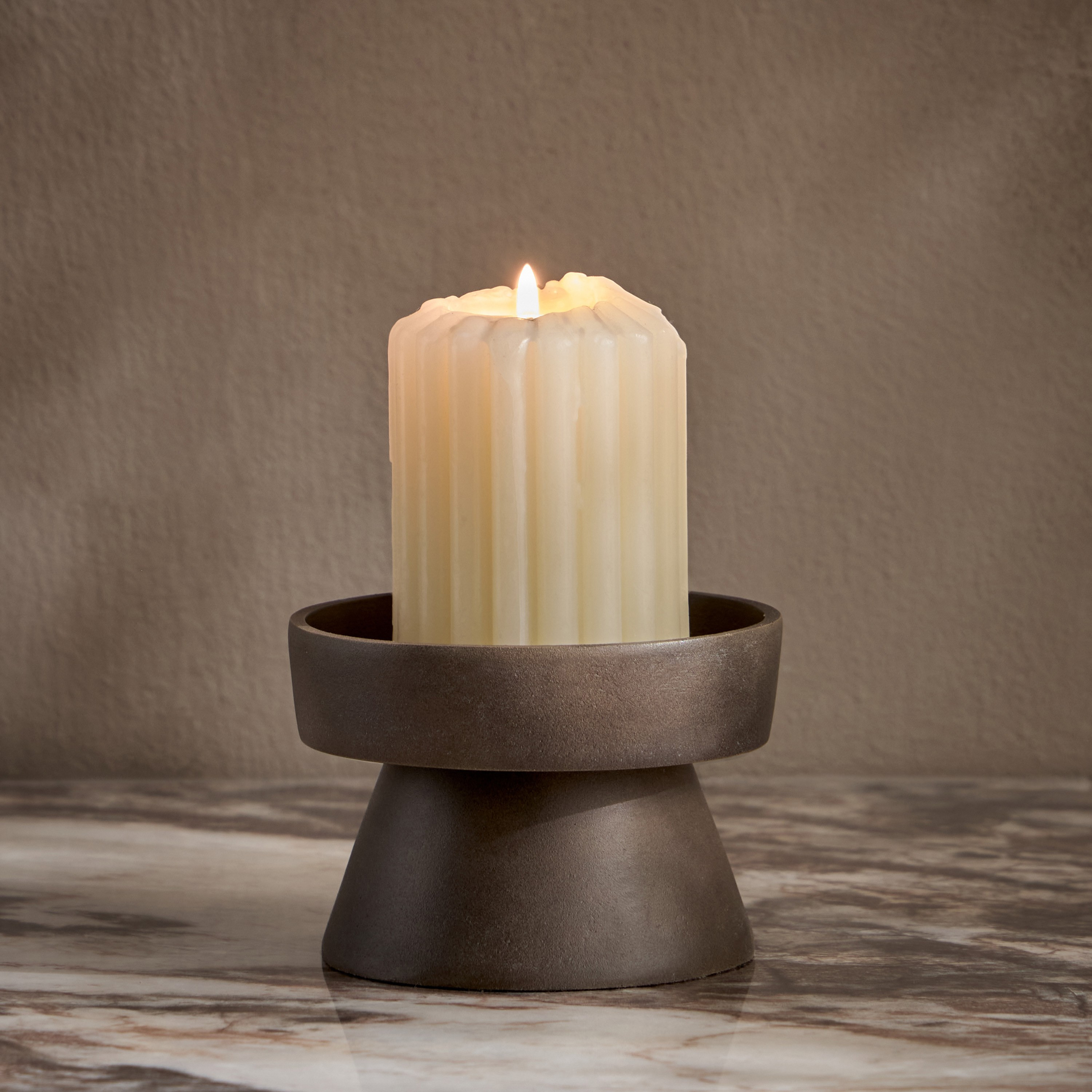 Sora Metal Pillar Candleholder - 9 cm-household-decor-candleholdersandlanterns-image-2
