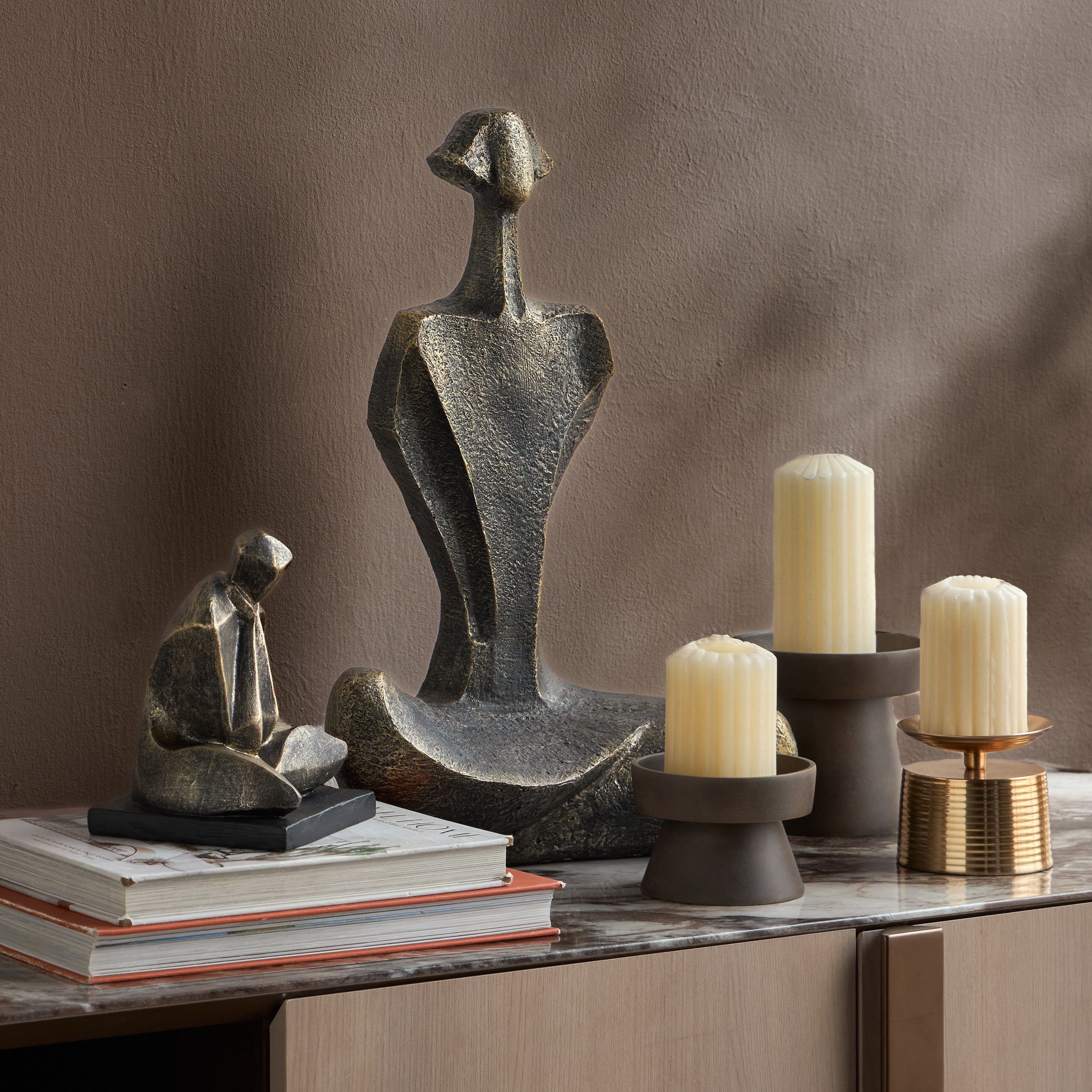 Sora Metal Pillar Candleholder - 13 cm-household-decor-candleholdersandlanterns-image-5