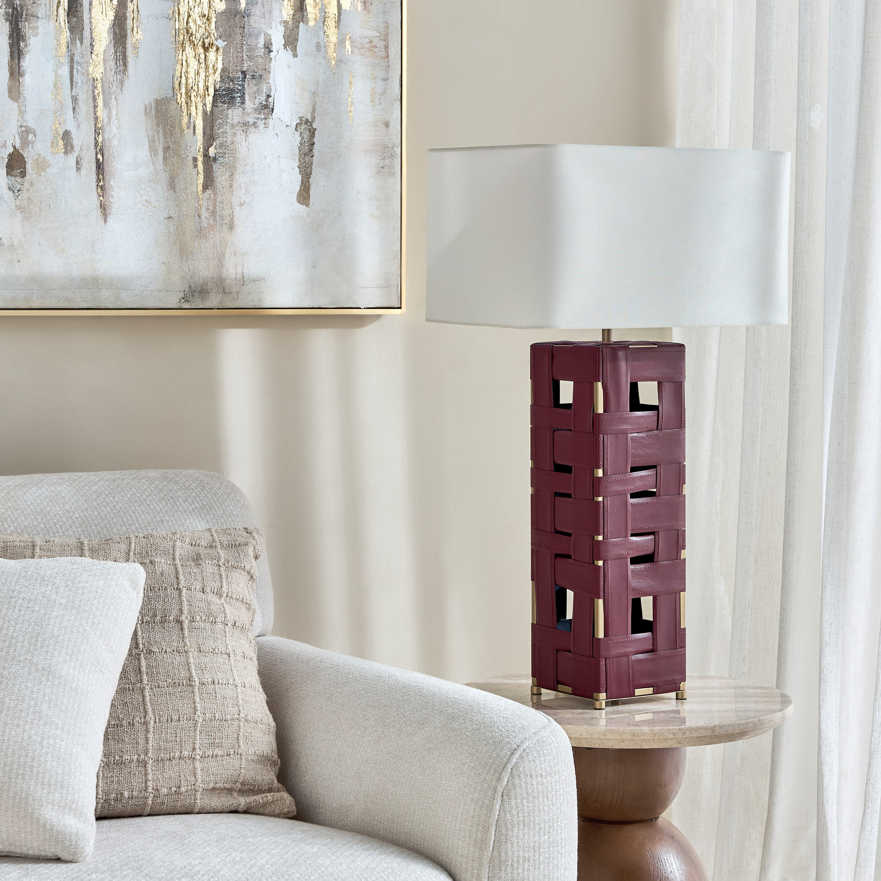 Nova Leather Table Lamp - 80 cm-household-lighting-tableanddesklamps-image-5